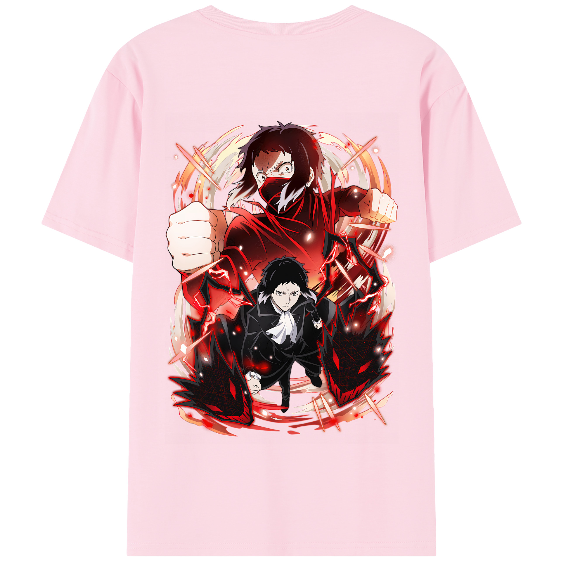 （画像用） 文豪ストレイドッグス Bungo Stray Dogs 綿100％半袖Tシャツ（背面プリント）
