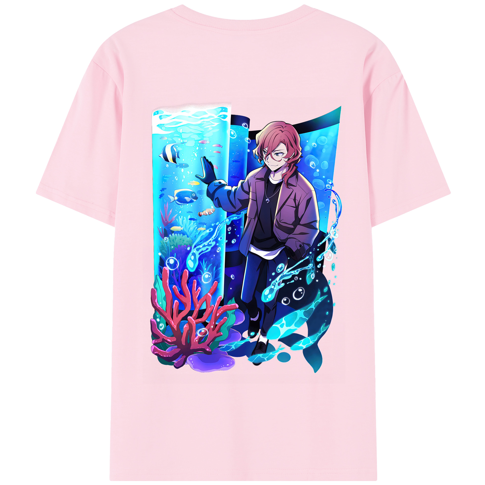 （画像用） 文豪ストレイドッグス Bungo Stray Dogs 綿100％半袖Tシャツ（背面プリント）
