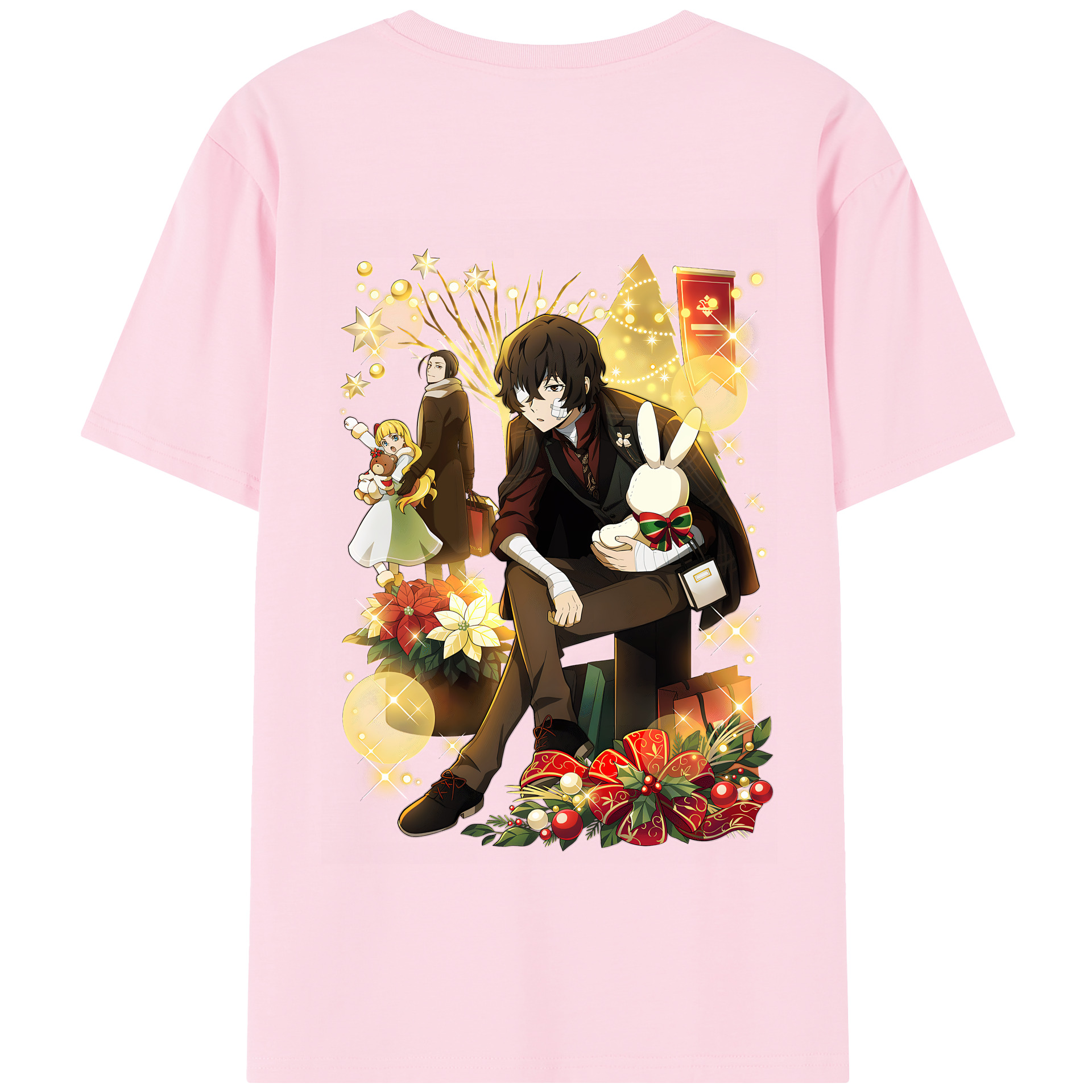 （画像用） 文豪ストレイドッグス Bungo Stray Dogs 綿100％半袖Tシャツ（背面プリント）