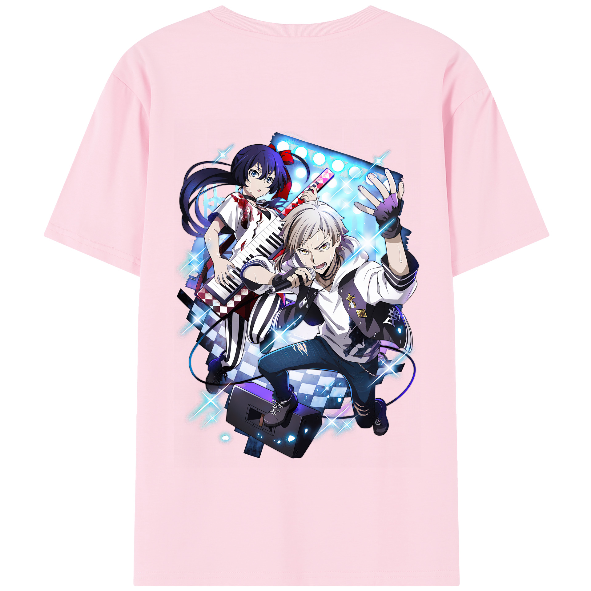 （画像用） 文豪ストレイドッグス Bungo Stray Dogs 綿100％半袖Tシャツ（背面プリント）