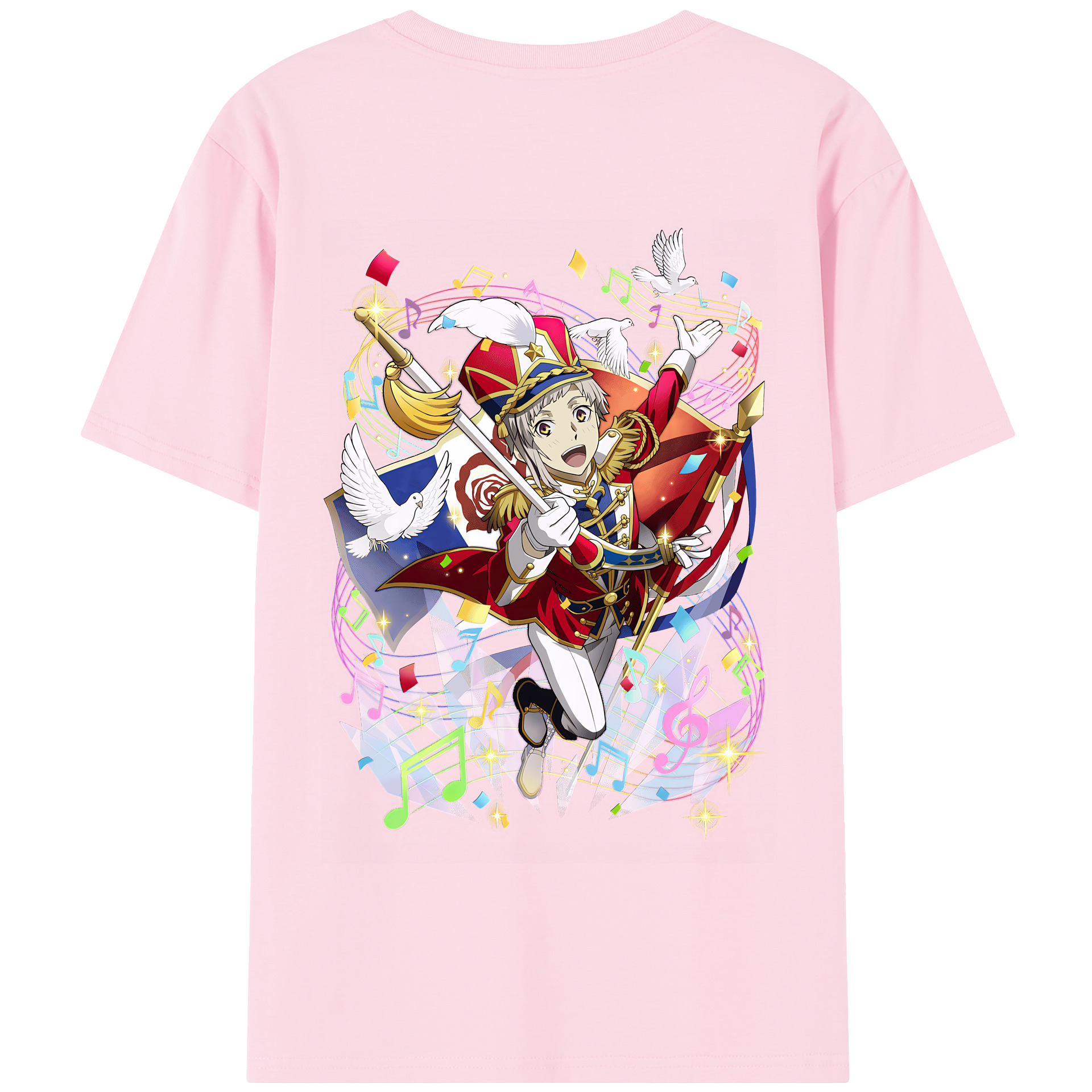 （画像用） 文豪ストレイドッグス Bungo Stray Dogs 綿100％半袖Tシャツ（背面プリント）