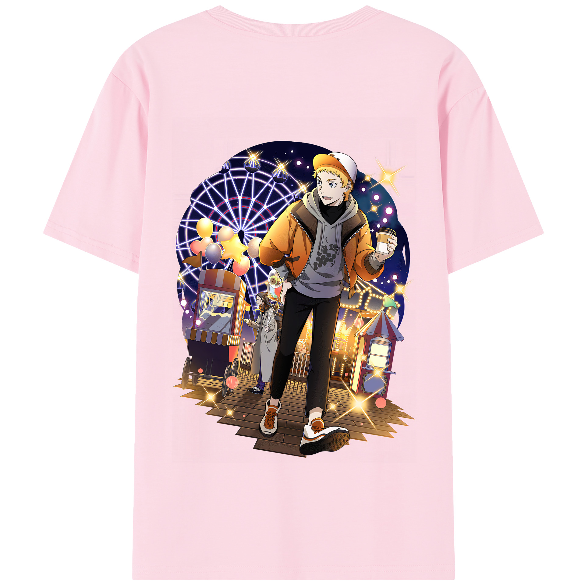 （画像用） 文豪ストレイドッグス Bungo Stray Dogs 綿100％半袖Tシャツ（背面プリント）