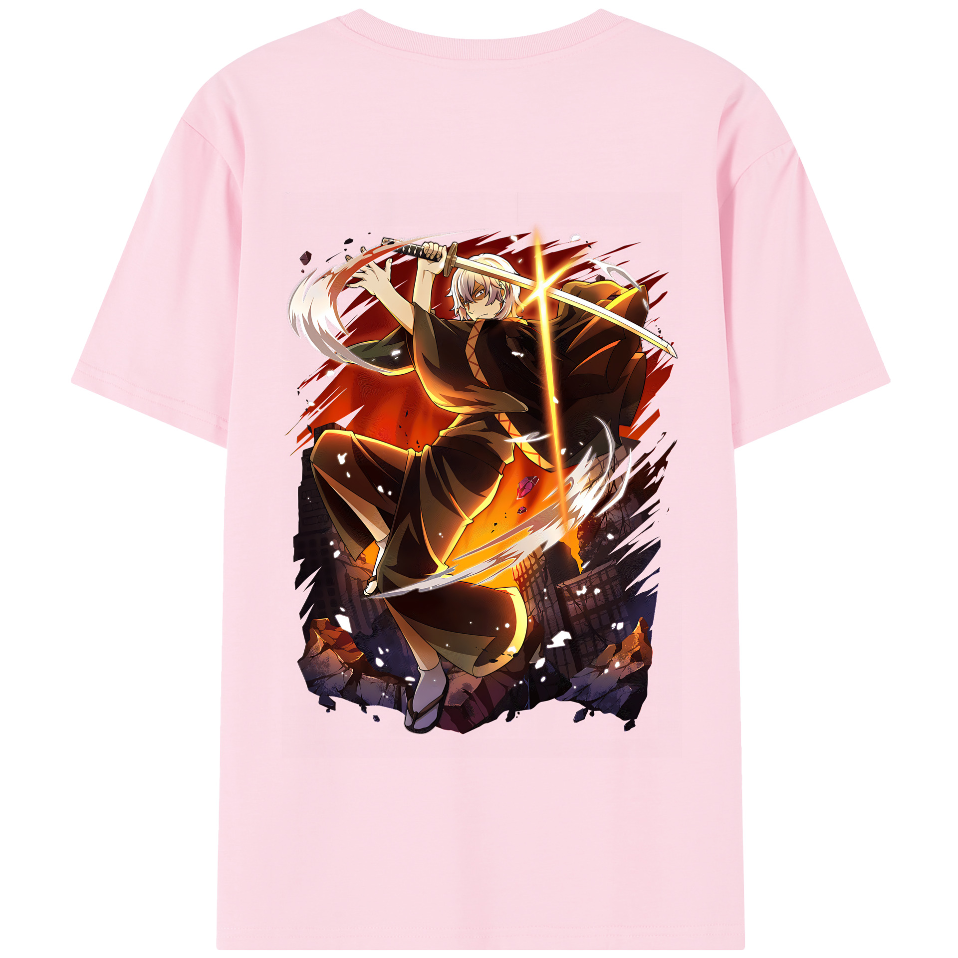 （画像用） 文豪ストレイドッグス Bungo Stray Dogs 綿100％半袖Tシャツ（背面プリント）
