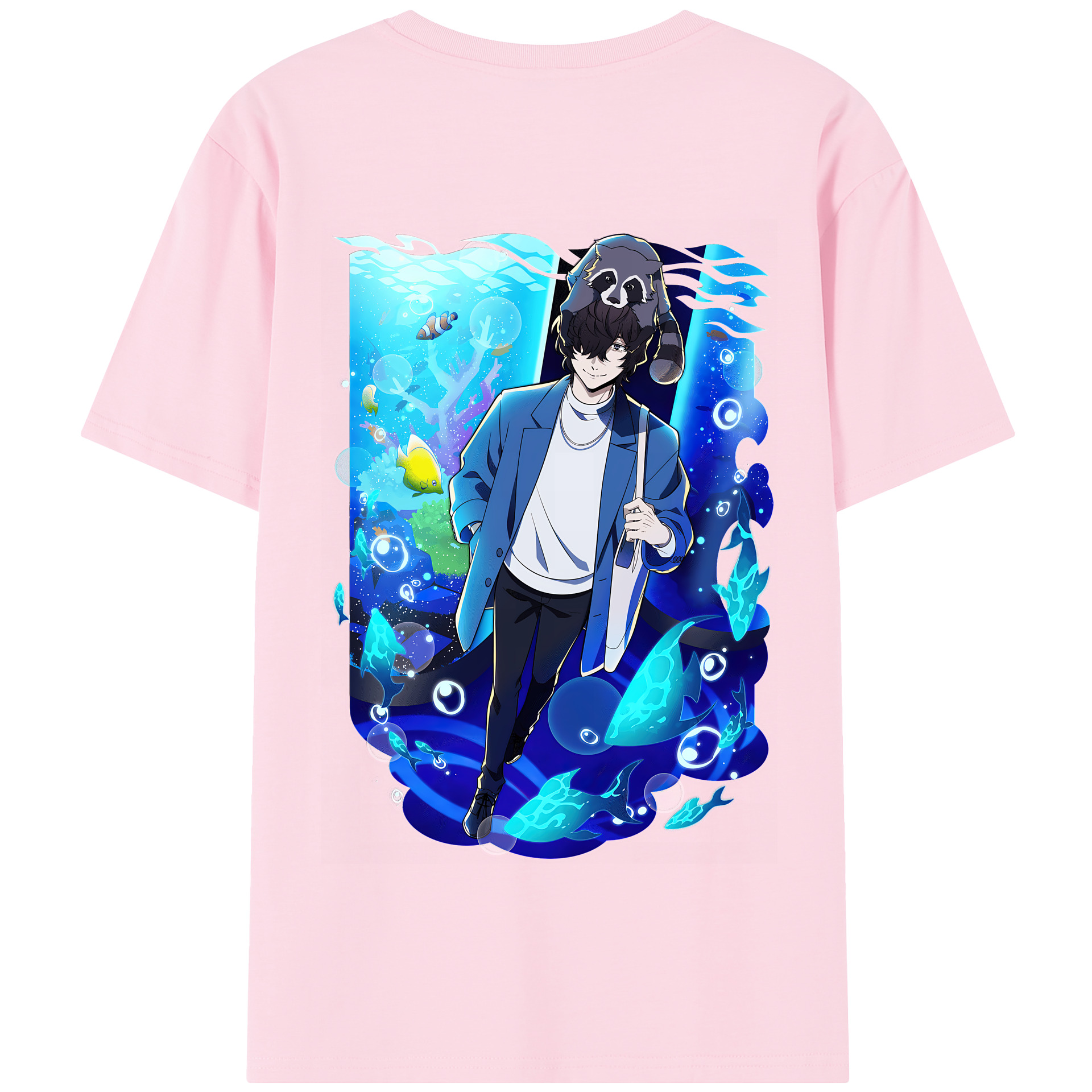 （画像用） 文豪ストレイドッグス Bungo Stray Dogs 綿100％半袖Tシャツ（背面プリント）