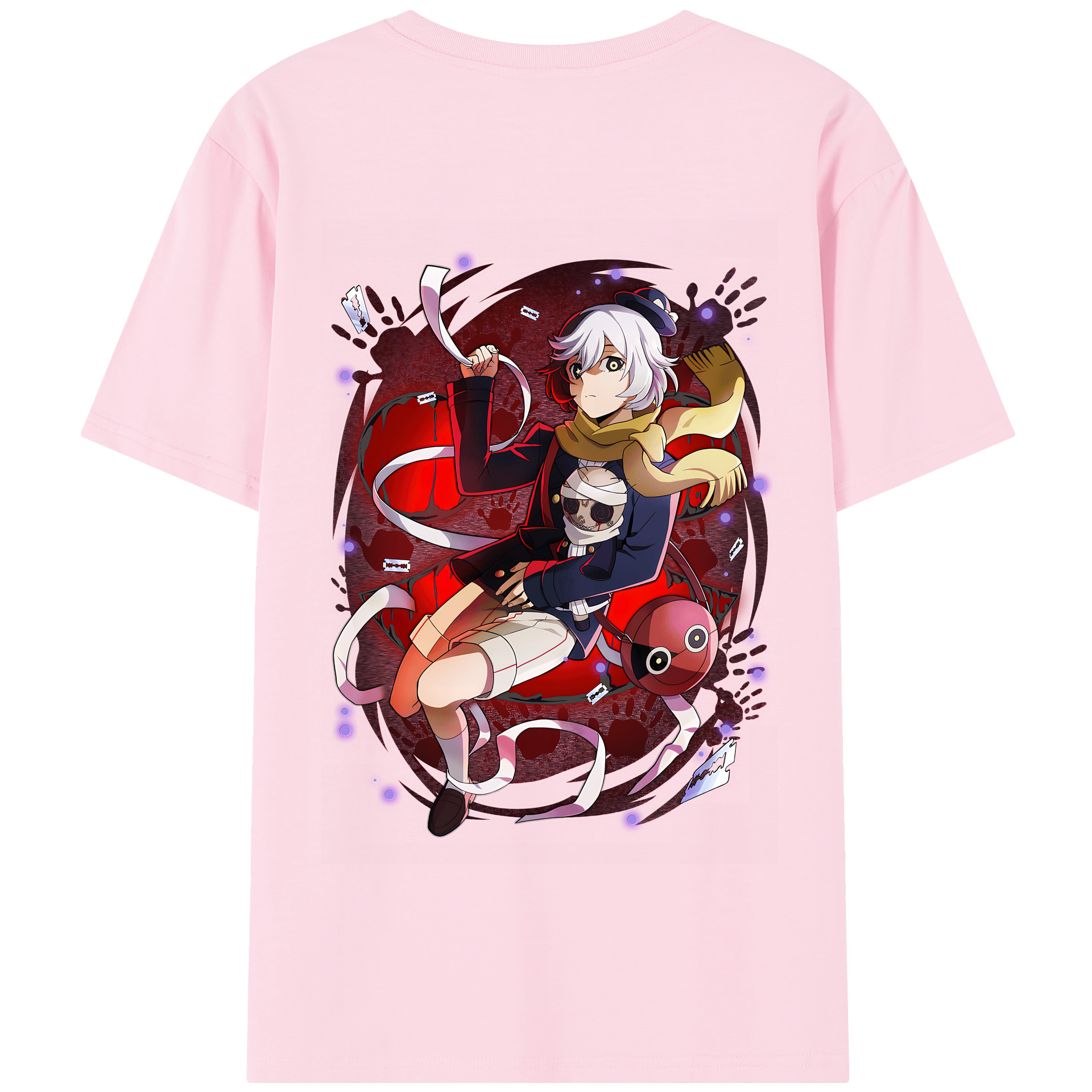 （画像用） 文豪ストレイドッグス Bungo Stray Dogs 綿100％半袖Tシャツ（背面プリント）
