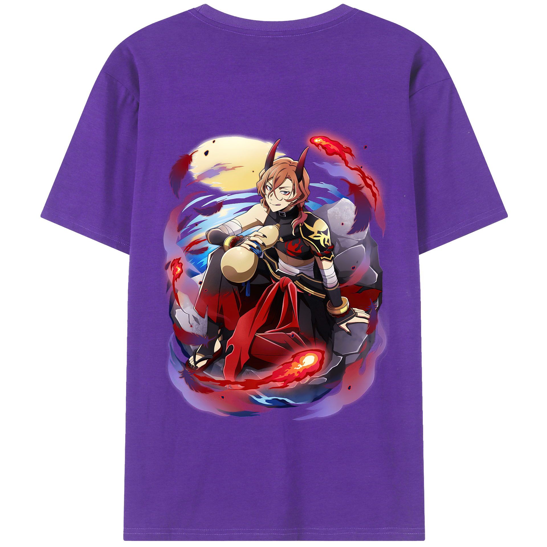 （画像用） 文豪ストレイドッグス Bungo Stray Dogs 綿100％半袖Tシャツ（背面プリント）