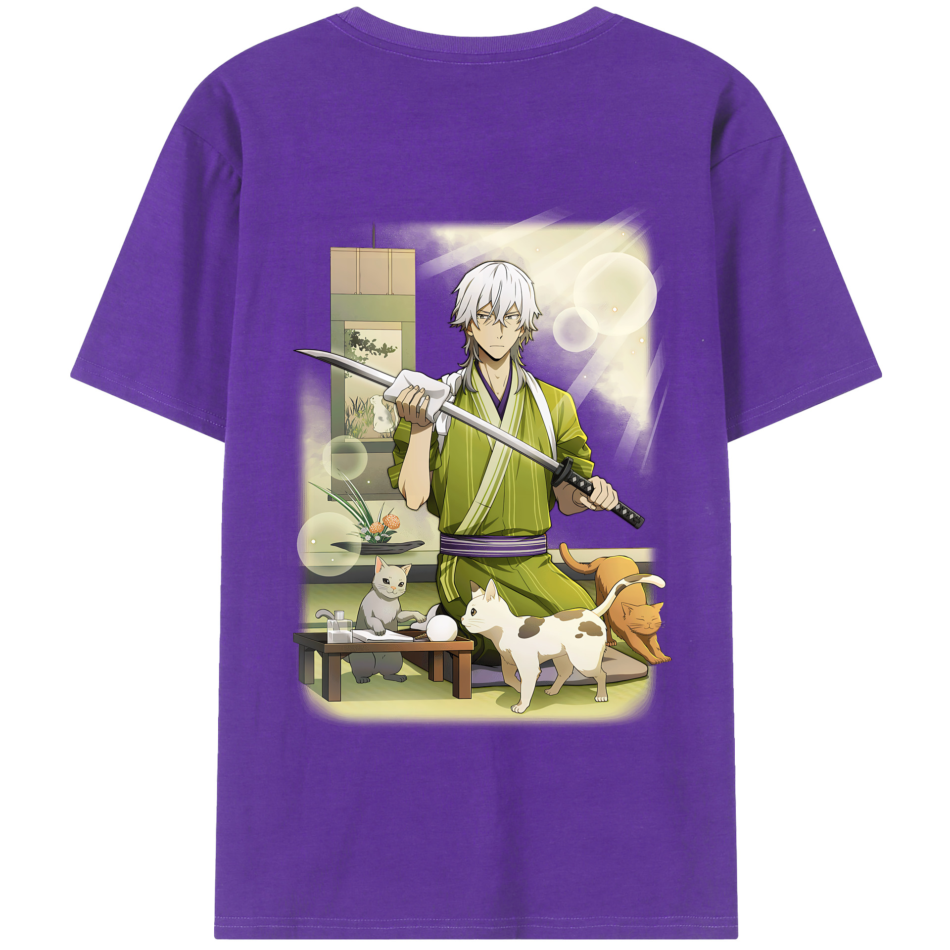 （画像用） 文豪ストレイドッグス Bungo Stray Dogs 綿100％半袖Tシャツ（背面プリント）