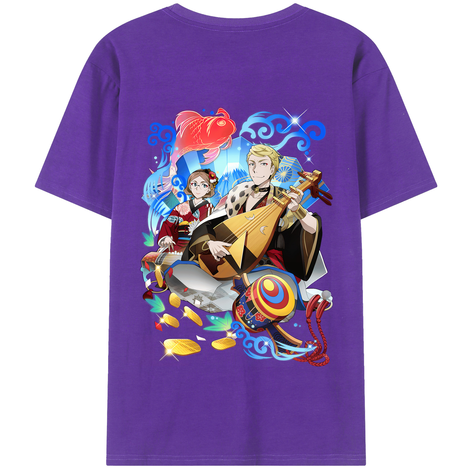 （画像用） 文豪ストレイドッグス Bungo Stray Dogs 綿100％半袖Tシャツ（背面プリント）