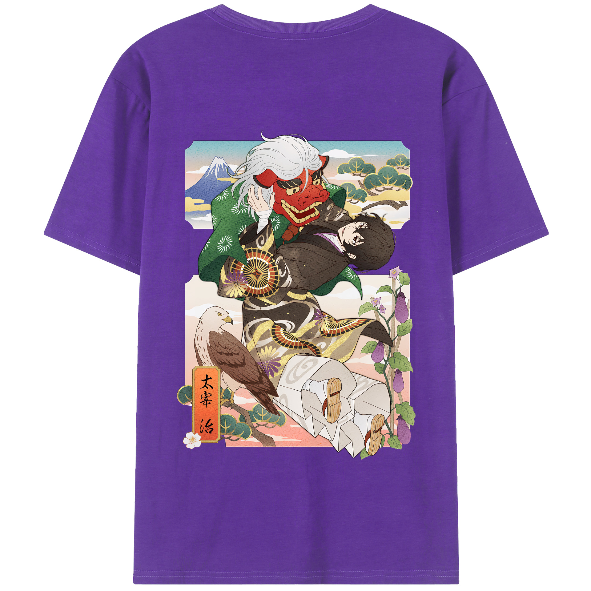 （画像用） 文豪ストレイドッグス Bungo Stray Dogs 綿100％半袖Tシャツ（背面プリント）