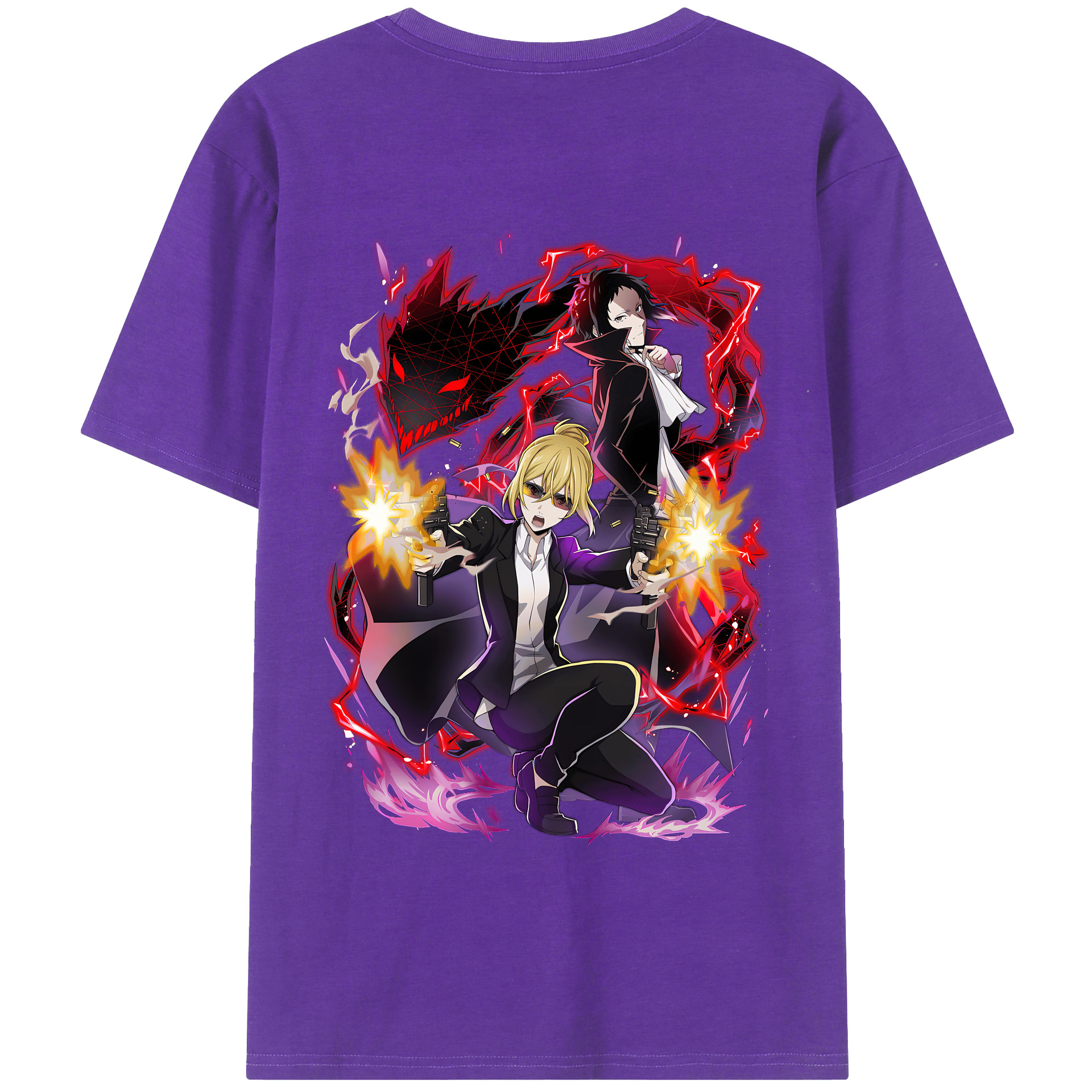 （画像用） 文豪ストレイドッグス Bungo Stray Dogs 綿100％半袖Tシャツ（背面プリント）