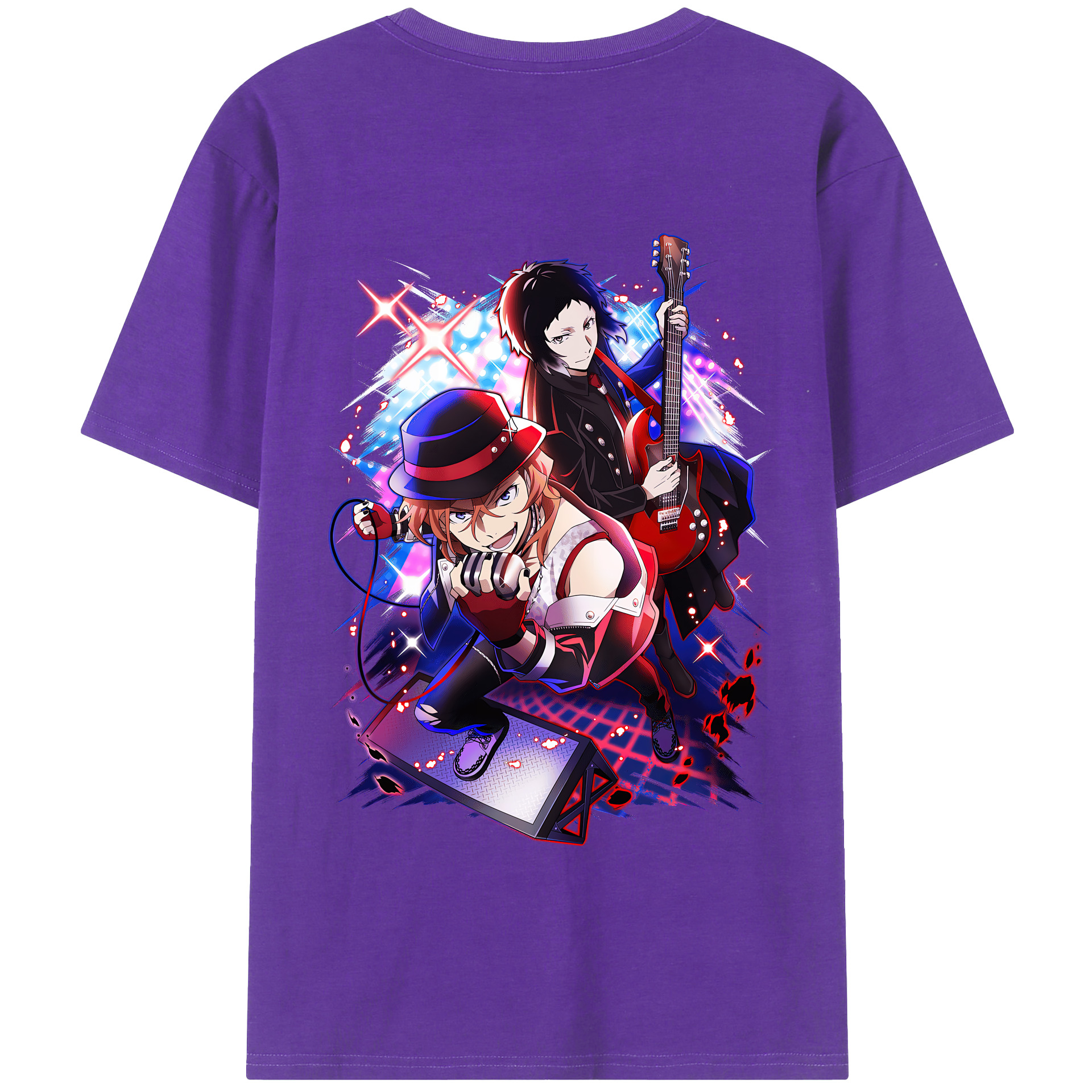 （画像用） 文豪ストレイドッグス Bungo Stray Dogs 綿100％半袖Tシャツ（背面プリント）