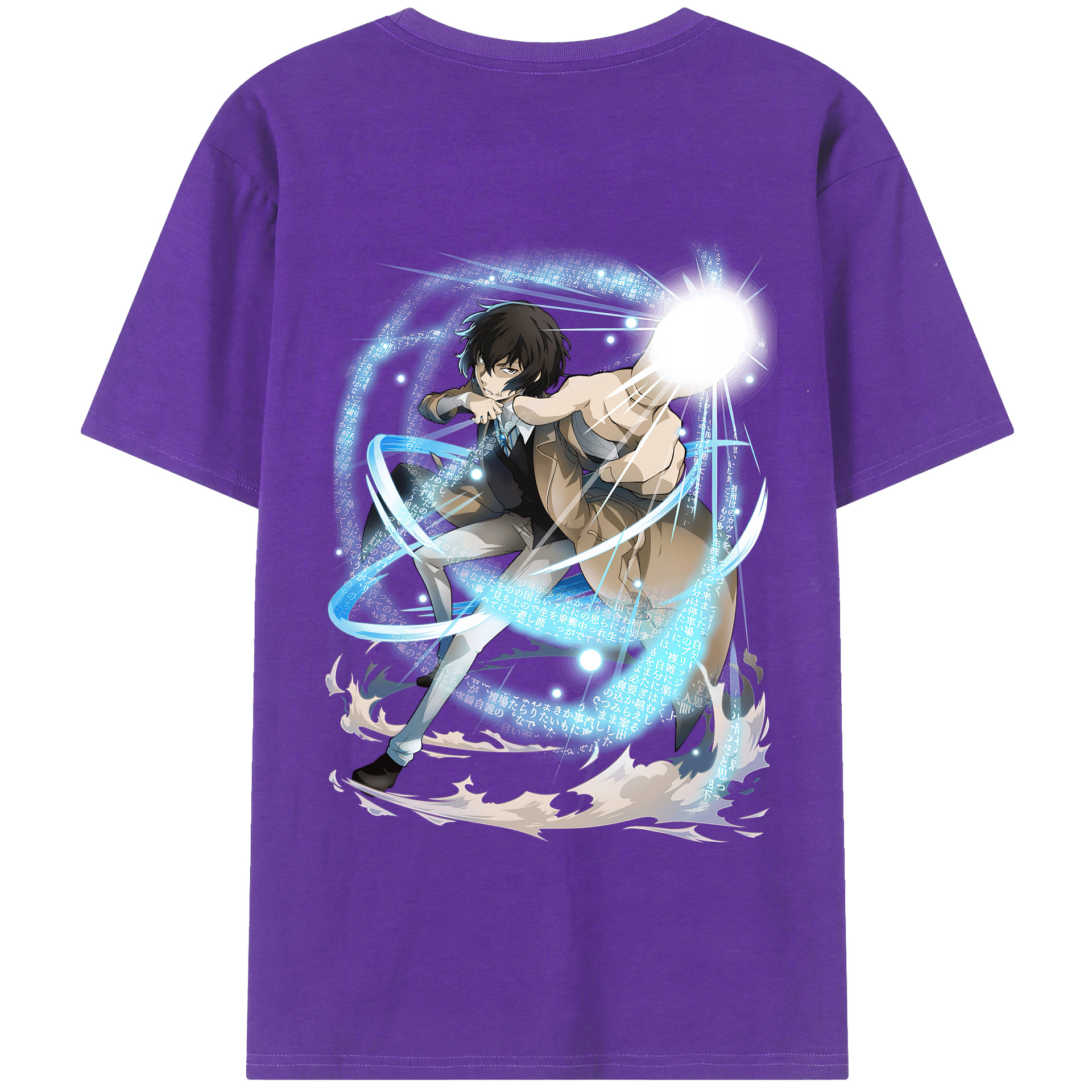 （画像用） 文豪ストレイドッグス Bungo Stray Dogs 綿100％半袖Tシャツ（背面プリント）