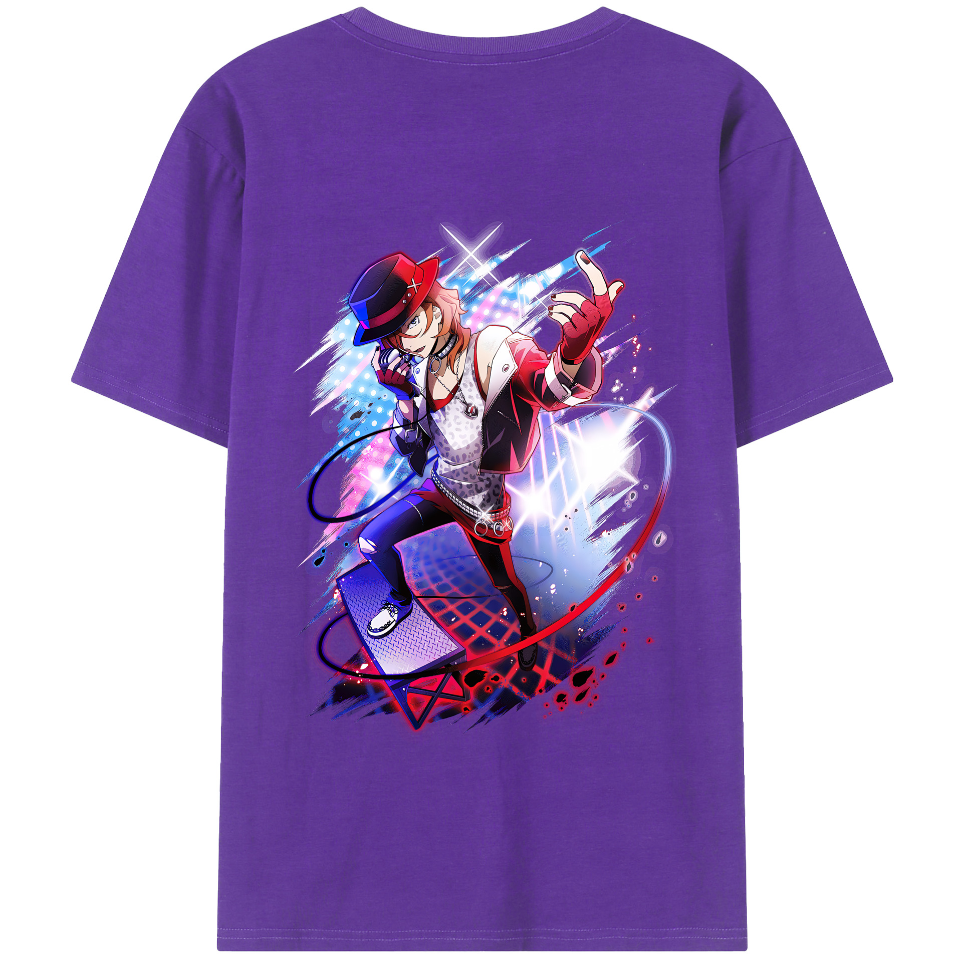 （画像用） 文豪ストレイドッグス Bungo Stray Dogs 綿100％半袖Tシャツ（背面プリント）