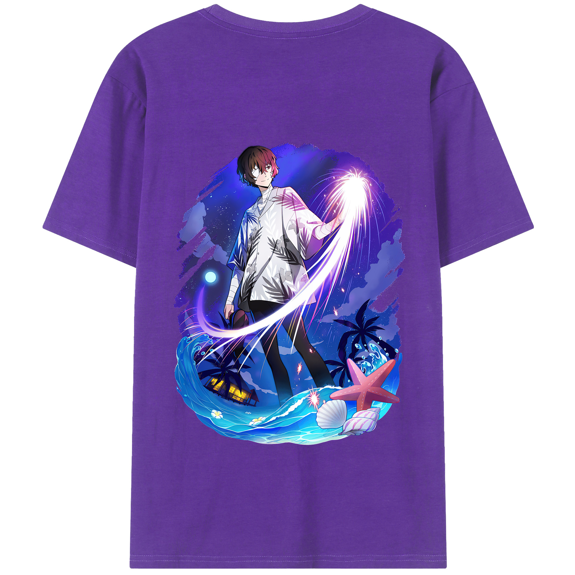 （画像用） 文豪ストレイドッグス Bungo Stray Dogs 綿100％半袖Tシャツ（背面プリント）