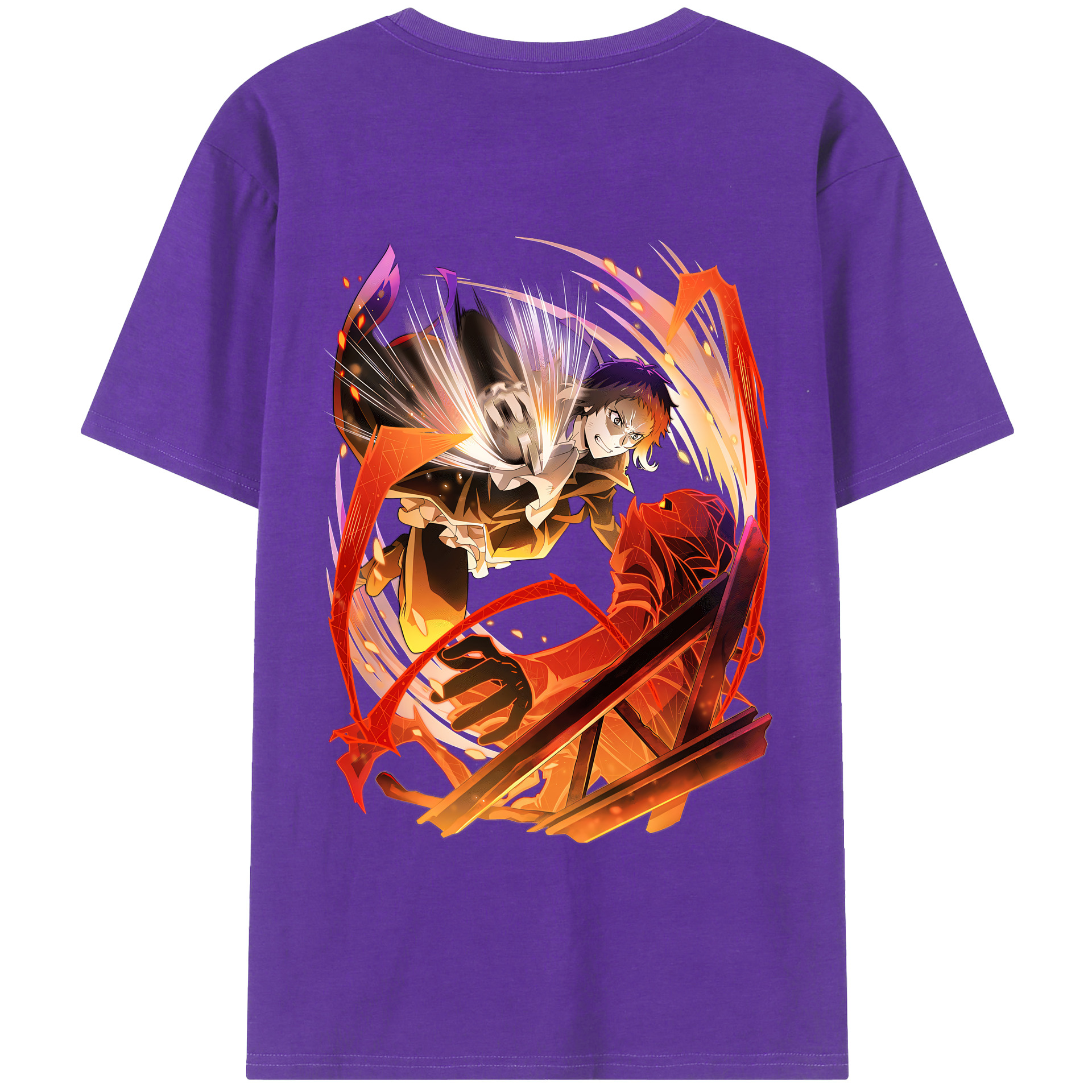 （画像用） 文豪ストレイドッグス Bungo Stray Dogs 綿100％半袖Tシャツ（背面プリント）