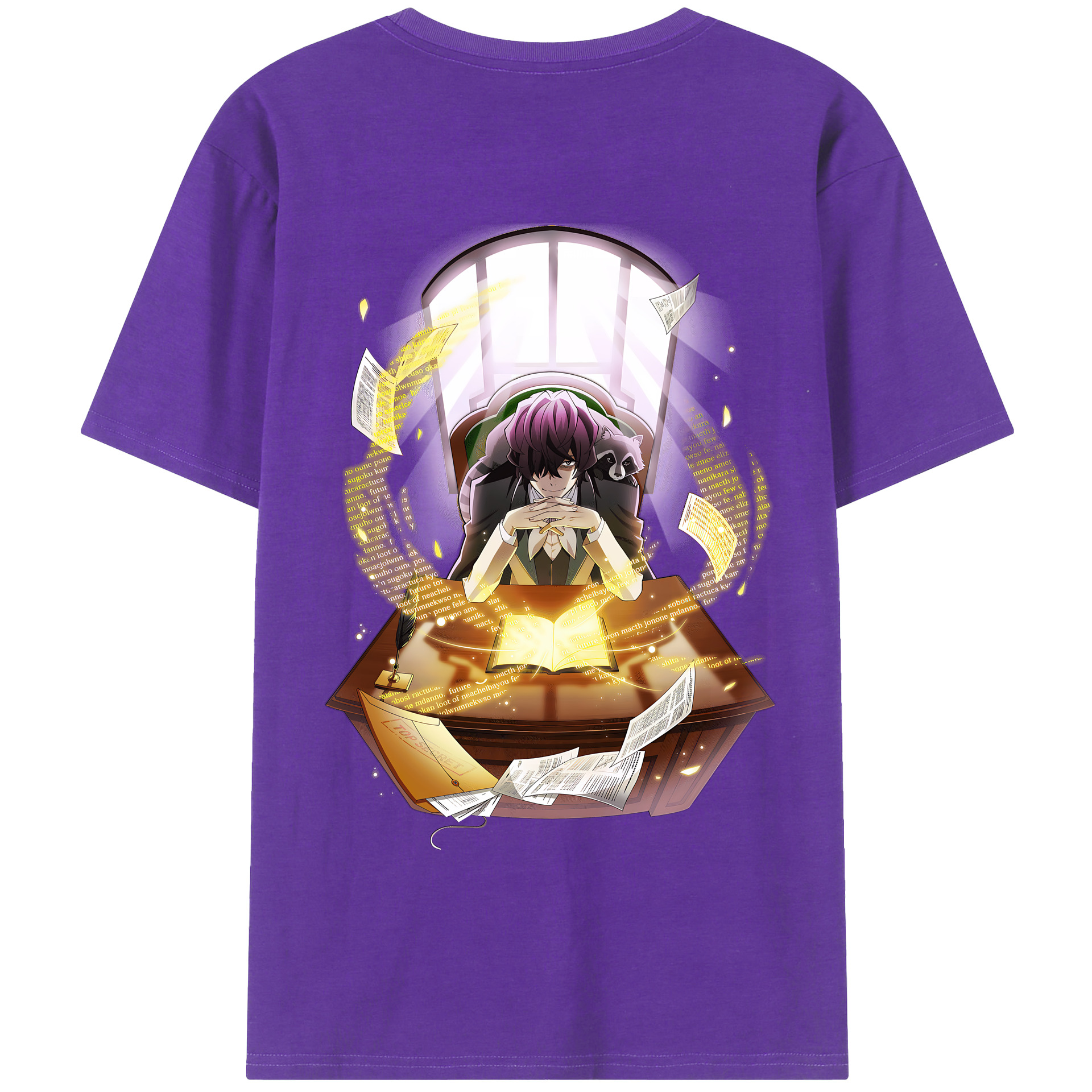 （画像用） 文豪ストレイドッグス Bungo Stray Dogs 綿100％半袖Tシャツ（背面プリント）