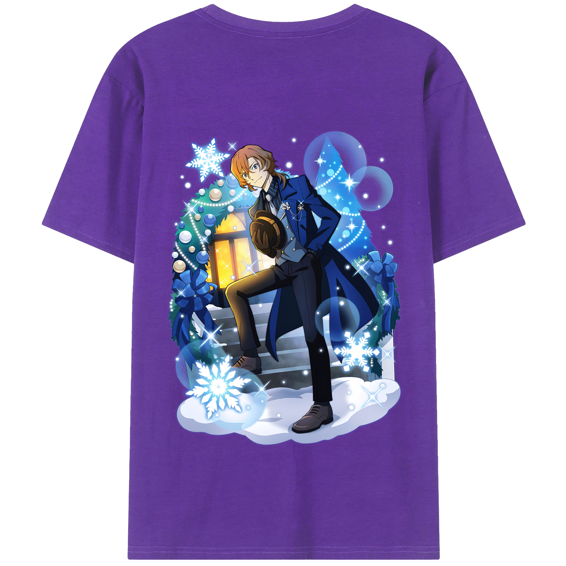 （画像用） 文豪ストレイドッグス Bungo Stray Dogs 綿100％半袖Tシャツ（背面プリント）