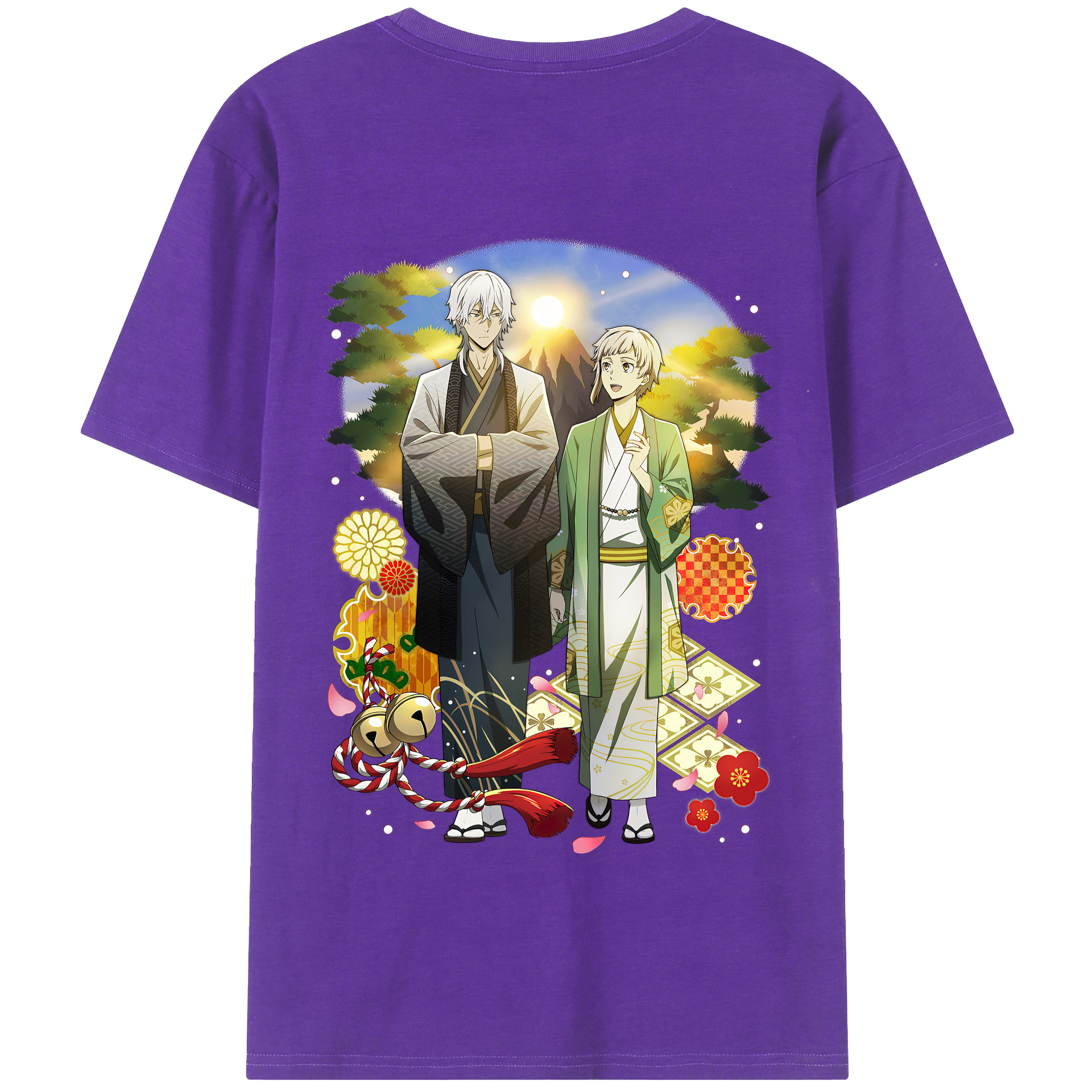 （画像用） 文豪ストレイドッグス Bungo Stray Dogs 綿100％半袖Tシャツ（背面プリント）