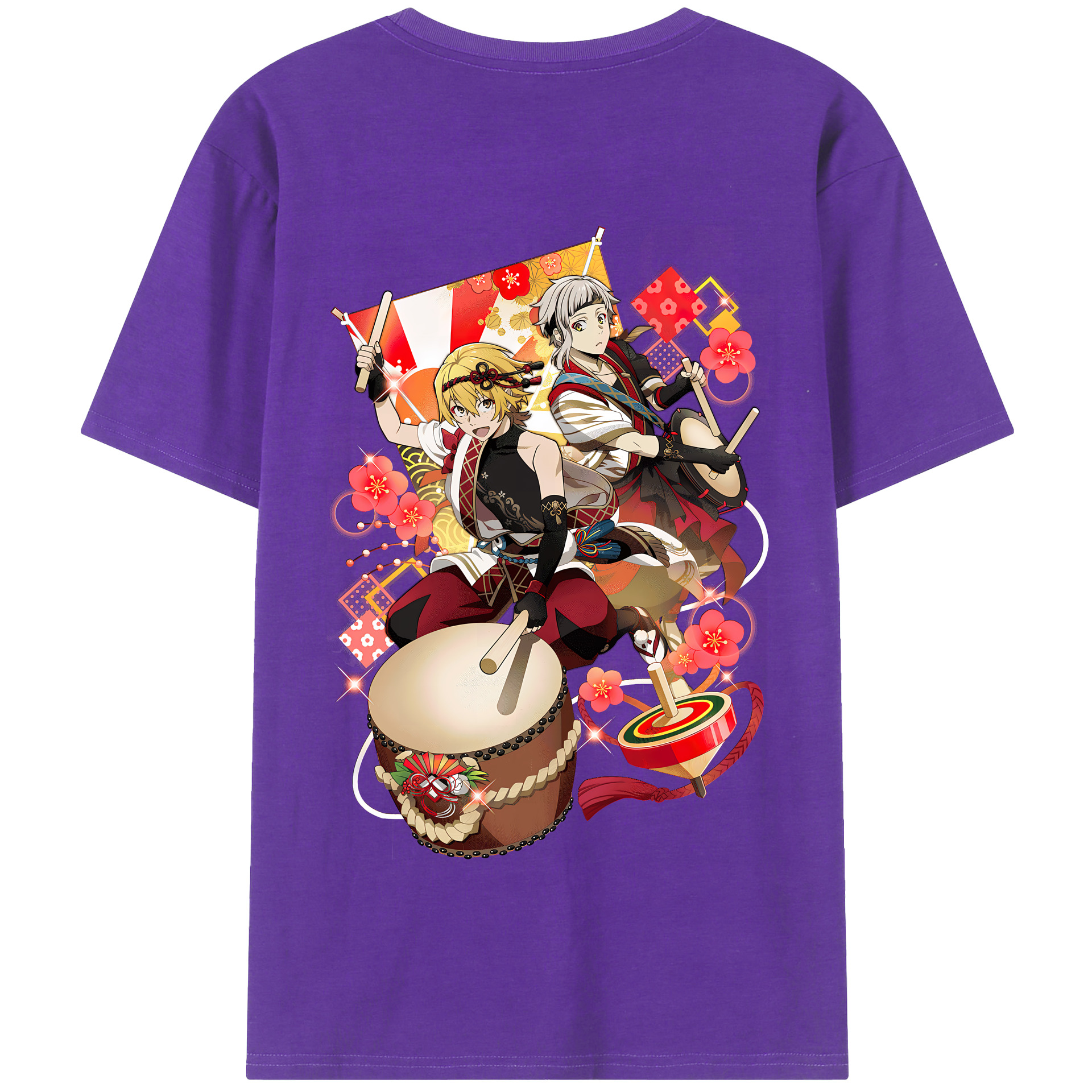 （画像用） 文豪ストレイドッグス Bungo Stray Dogs 綿100％半袖Tシャツ（背面プリント）