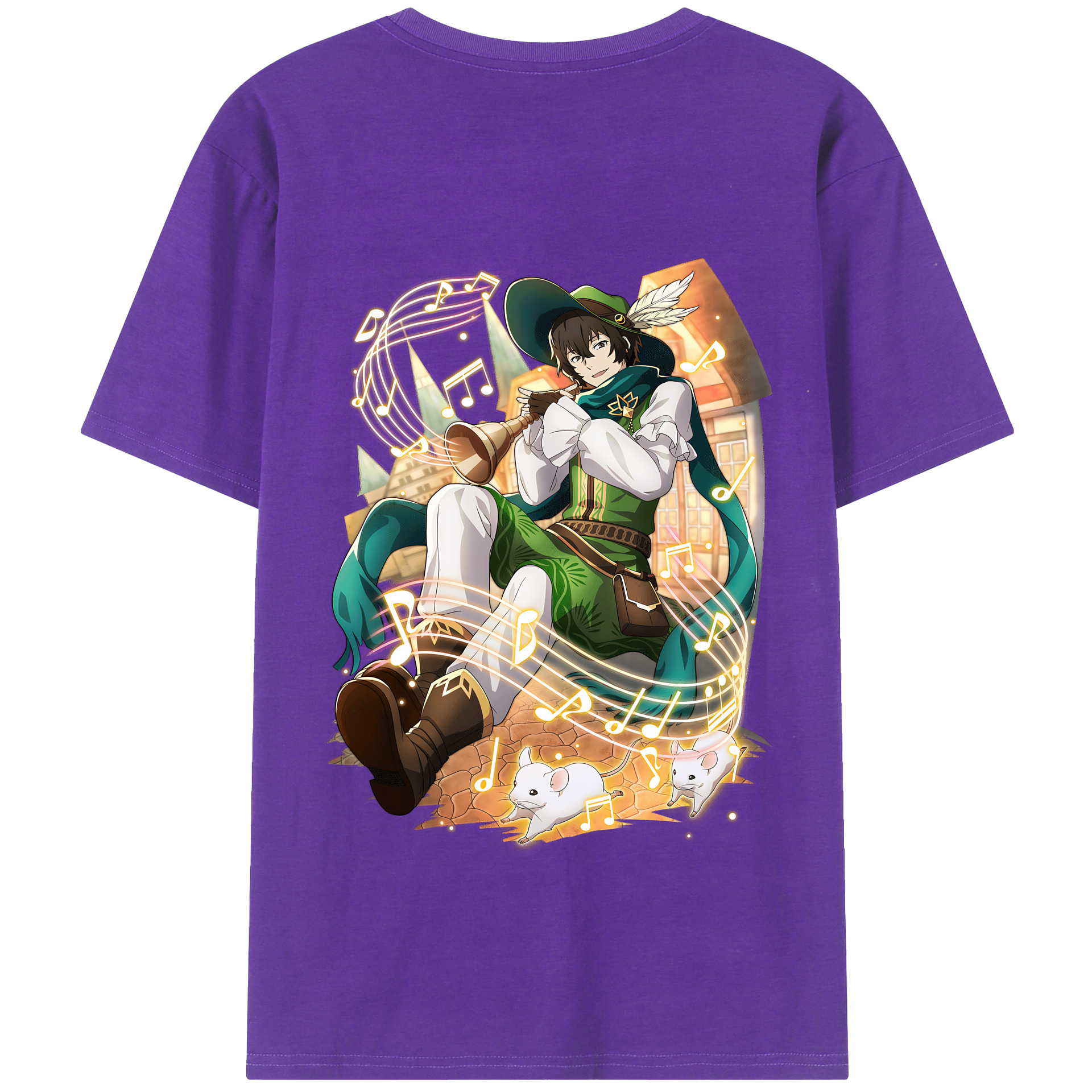 （画像用） 文豪ストレイドッグス Bungo Stray Dogs 綿100％半袖Tシャツ（背面プリント）