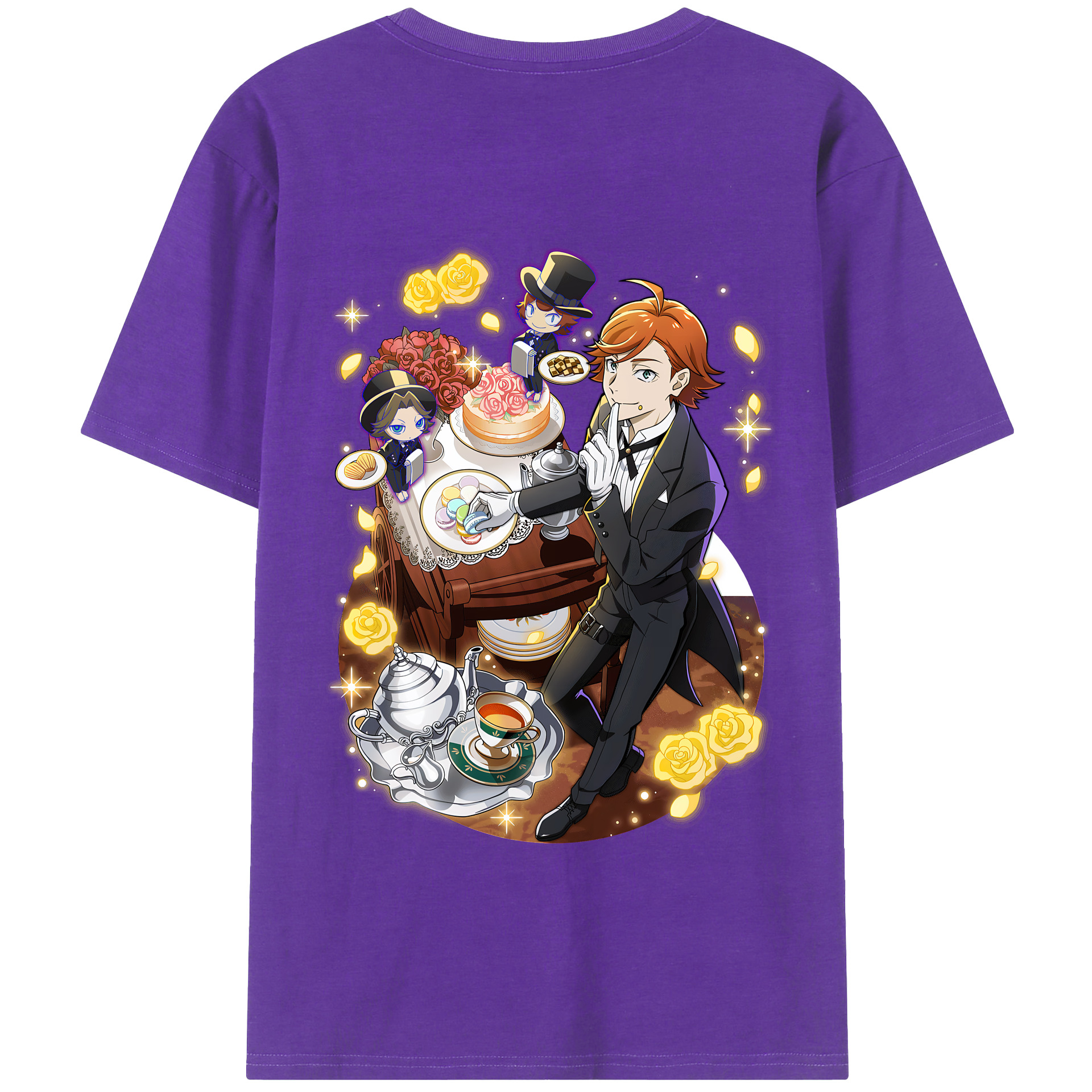 （画像用） 文豪ストレイドッグス Bungo Stray Dogs 綿100％半袖Tシャツ（背面プリント）
