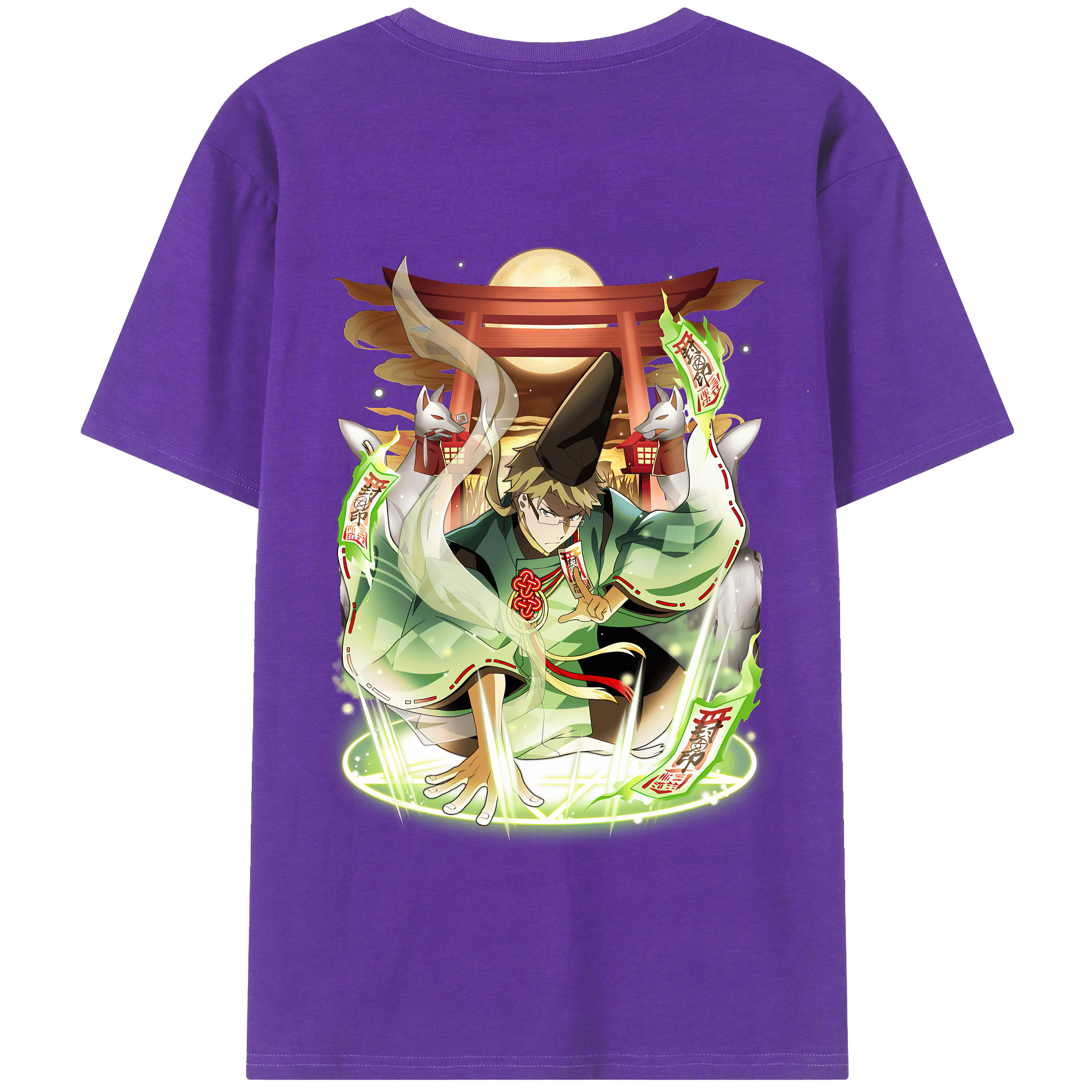 （画像用） 文豪ストレイドッグス Bungo Stray Dogs 綿100％半袖Tシャツ（背面プリント）