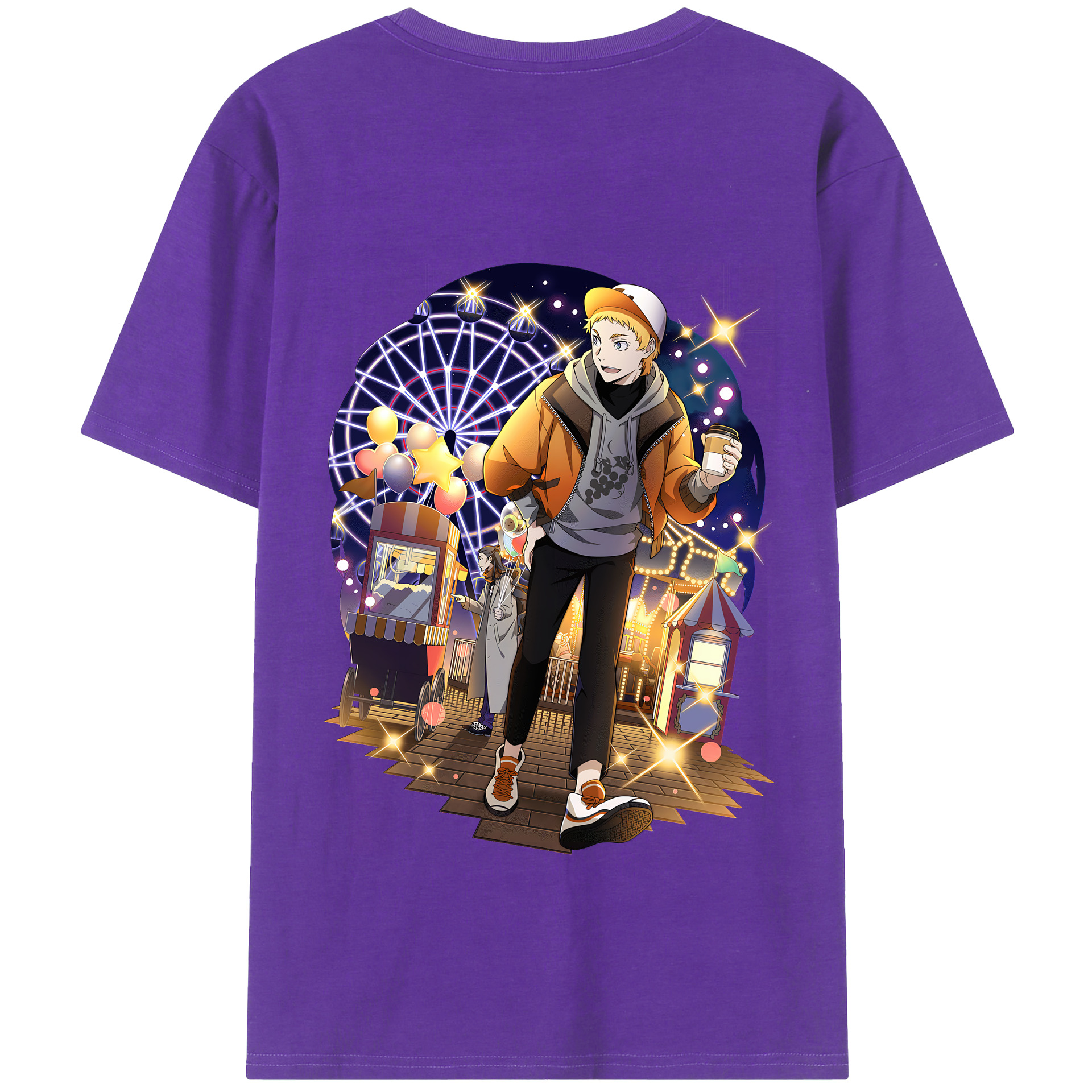 （画像用） 文豪ストレイドッグス Bungo Stray Dogs 綿100％半袖Tシャツ（背面プリント）