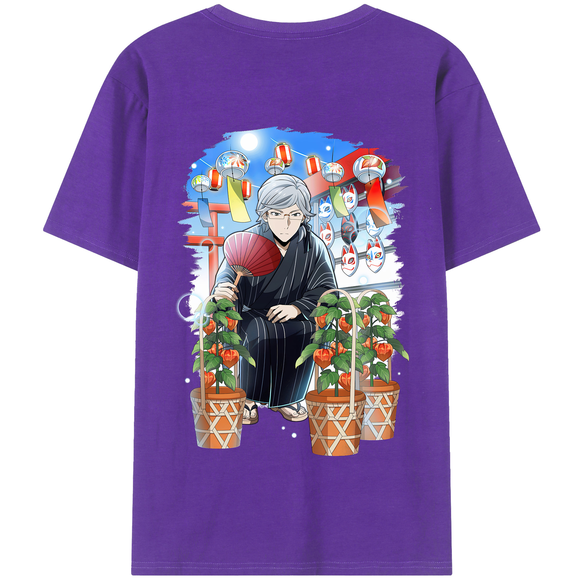 （画像用） 文豪ストレイドッグス Bungo Stray Dogs 綿100％半袖Tシャツ（背面プリント）