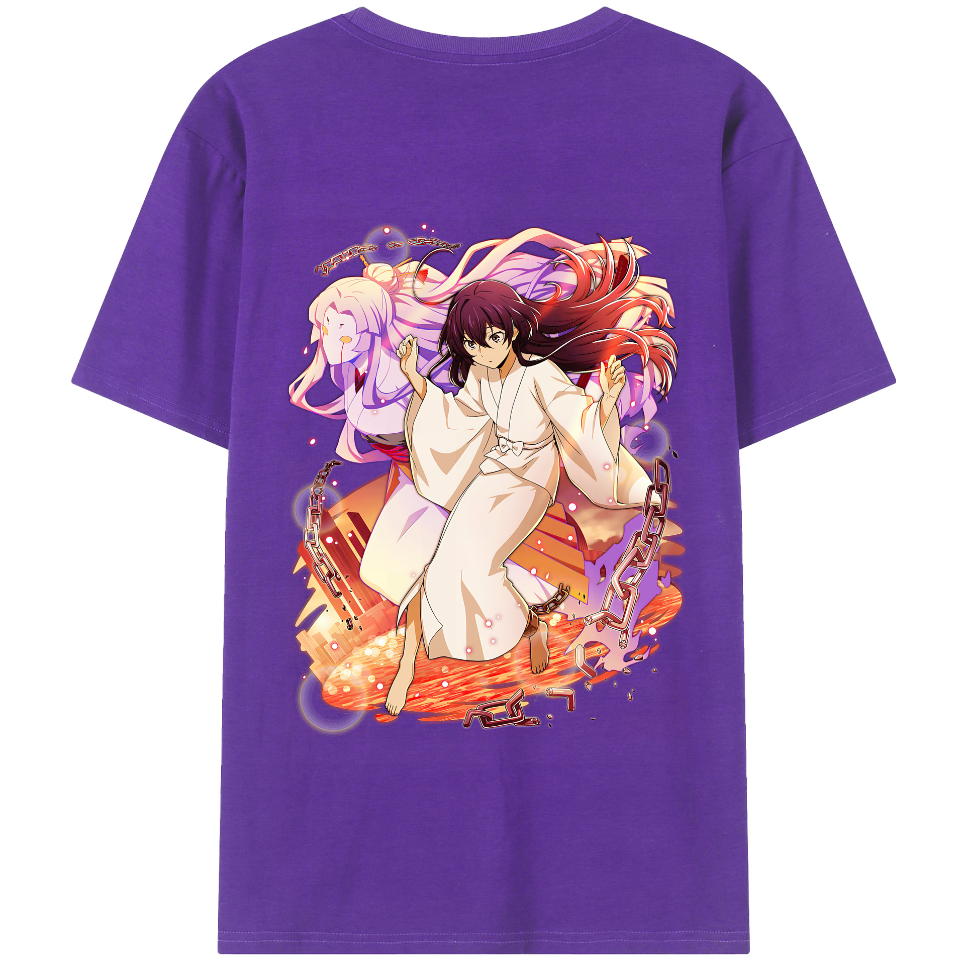 （画像用） 文豪ストレイドッグス Bungo Stray Dogs 綿100％半袖Tシャツ（背面プリント）