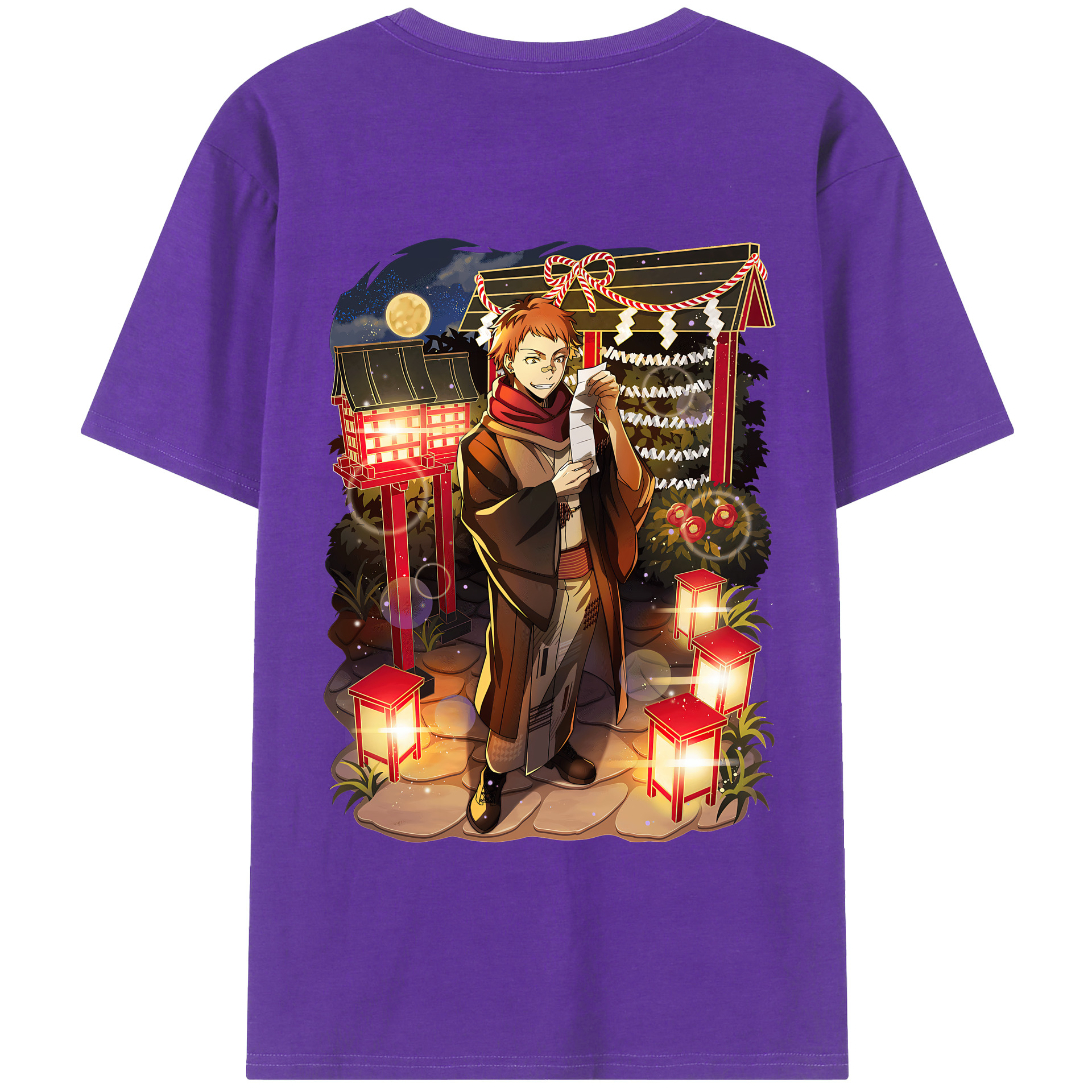 （画像用） 文豪ストレイドッグス Bungo Stray Dogs 綿100％半袖Tシャツ（背面プリント）
