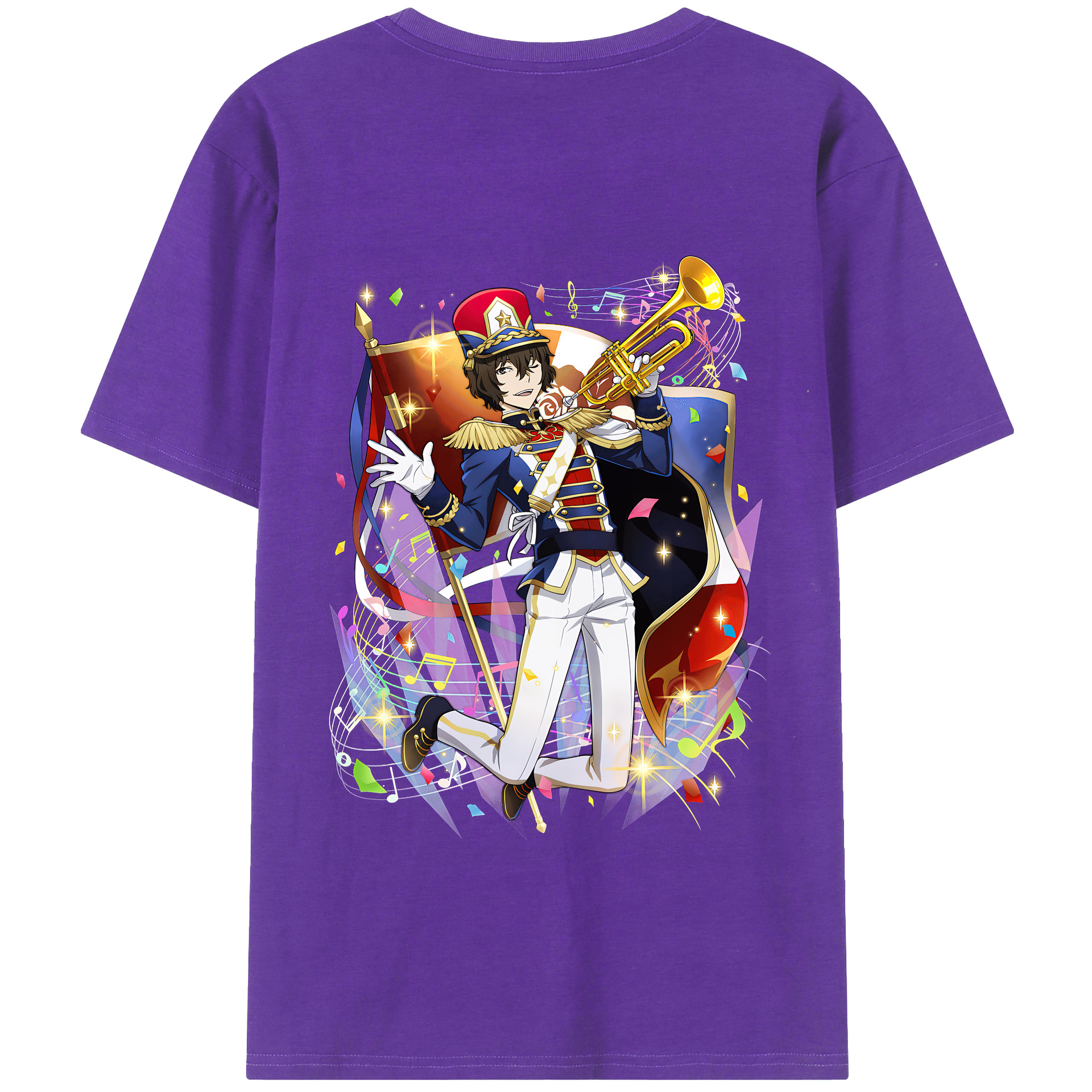 （画像用） 文豪ストレイドッグス Bungo Stray Dogs 綿100％半袖Tシャツ（背面プリント）