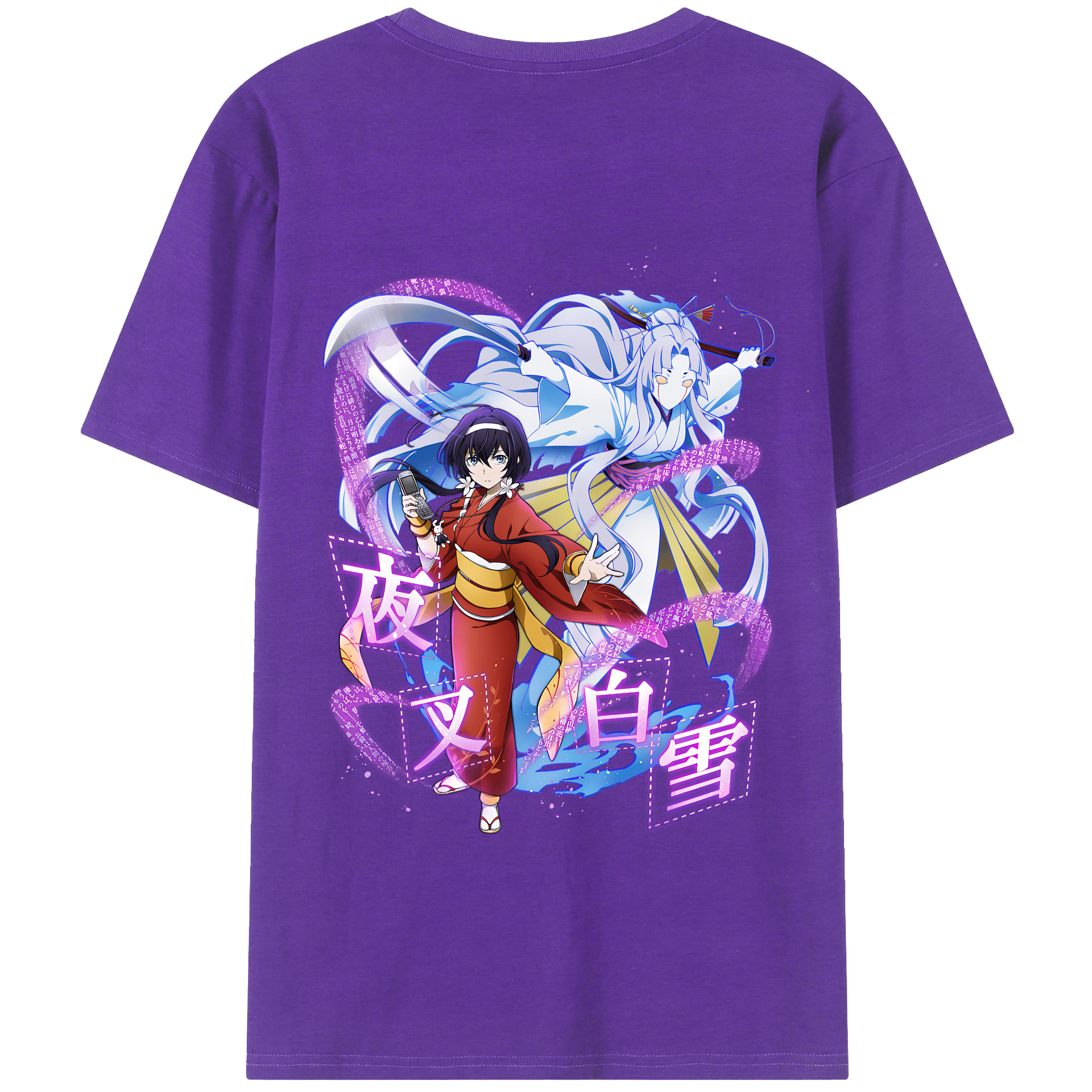 （画像用） 文豪ストレイドッグス Bungo Stray Dogs 綿100％半袖Tシャツ（背面プリント）