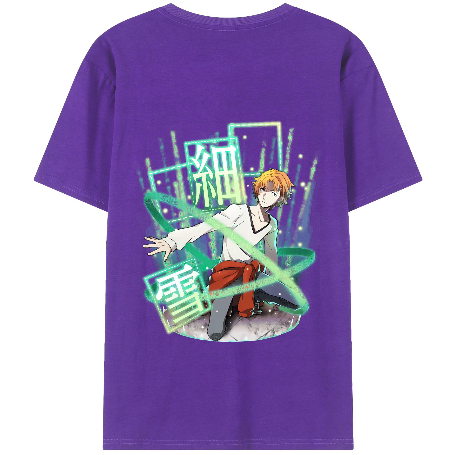 （画像用） 文豪ストレイドッグス Bungo Stray Dogs 綿100％半袖Tシャツ（背面プリント）