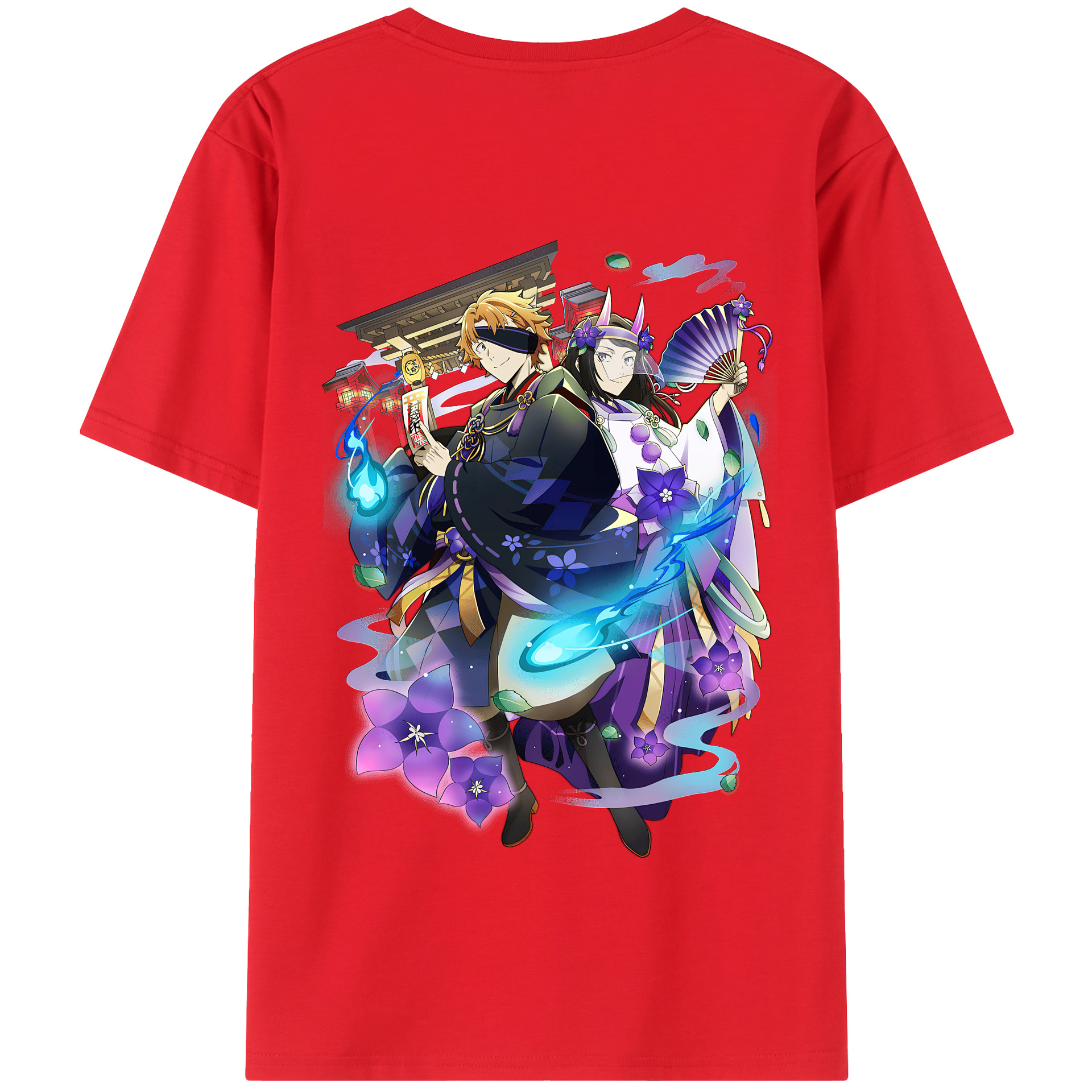 （画像用） 文豪ストレイドッグス Bungo Stray Dogs 綿100％半袖Tシャツ（背面プリント）
