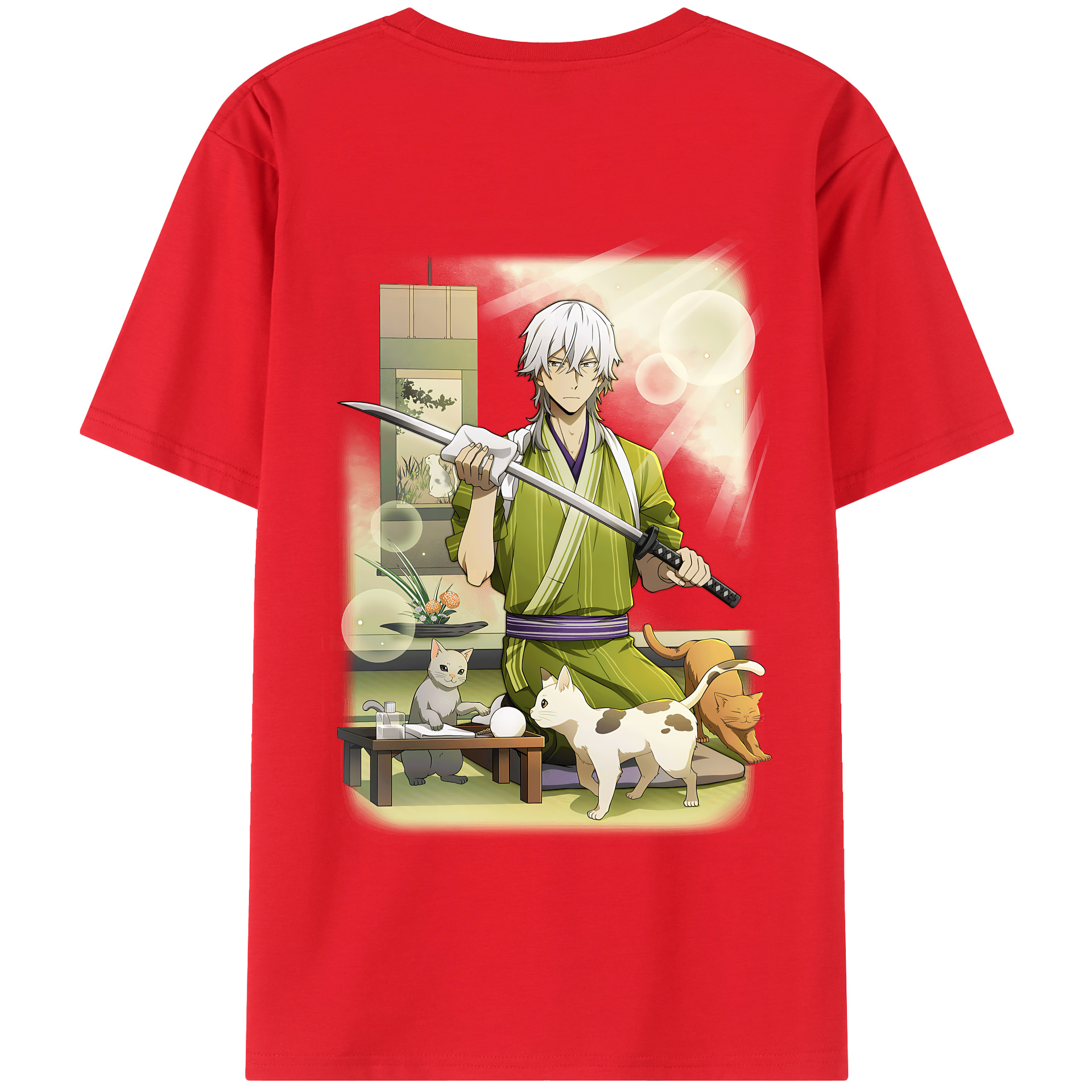 （画像用） 文豪ストレイドッグス Bungo Stray Dogs 綿100％半袖Tシャツ（背面プリント）