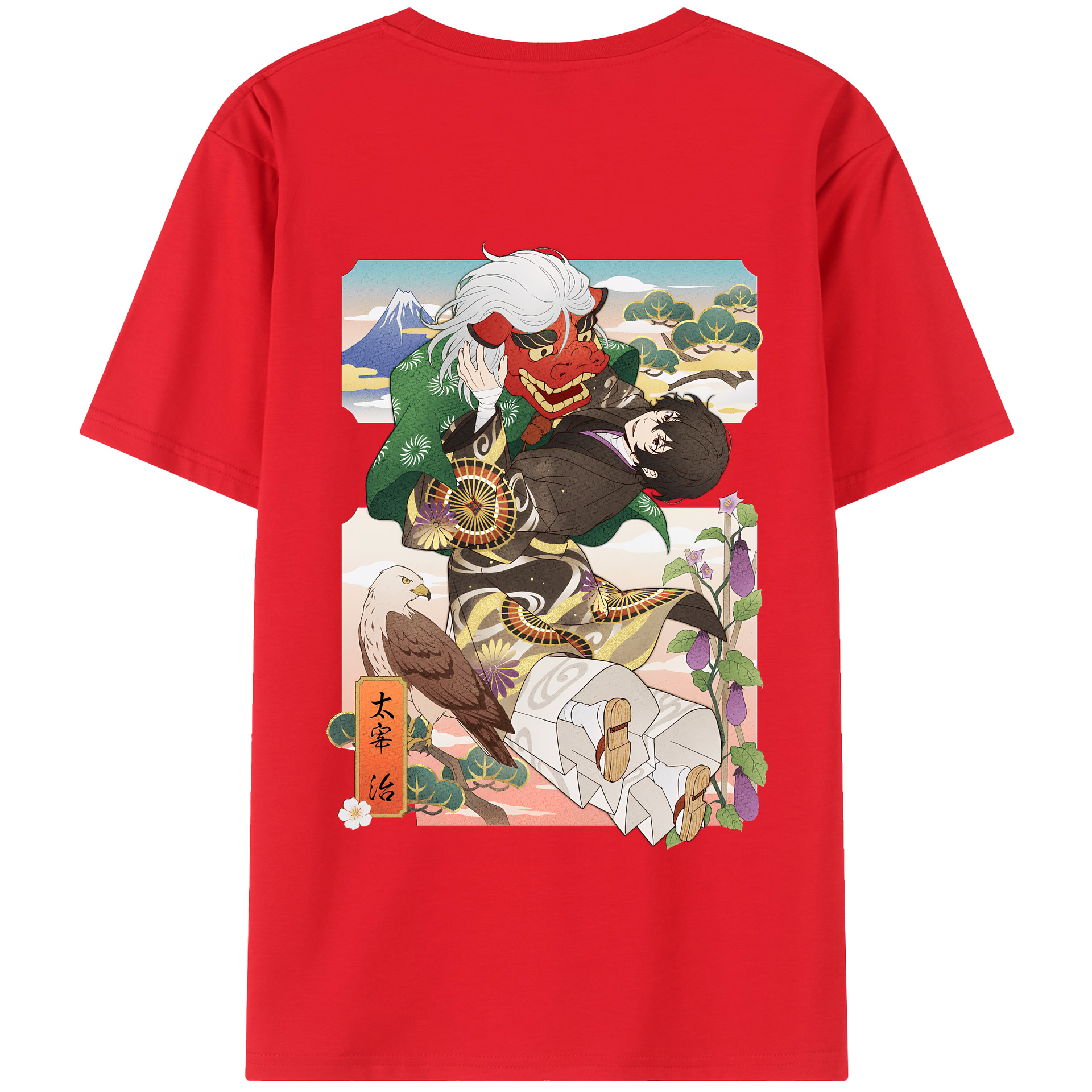（画像用） 文豪ストレイドッグス Bungo Stray Dogs 綿100％半袖Tシャツ（背面プリント）
