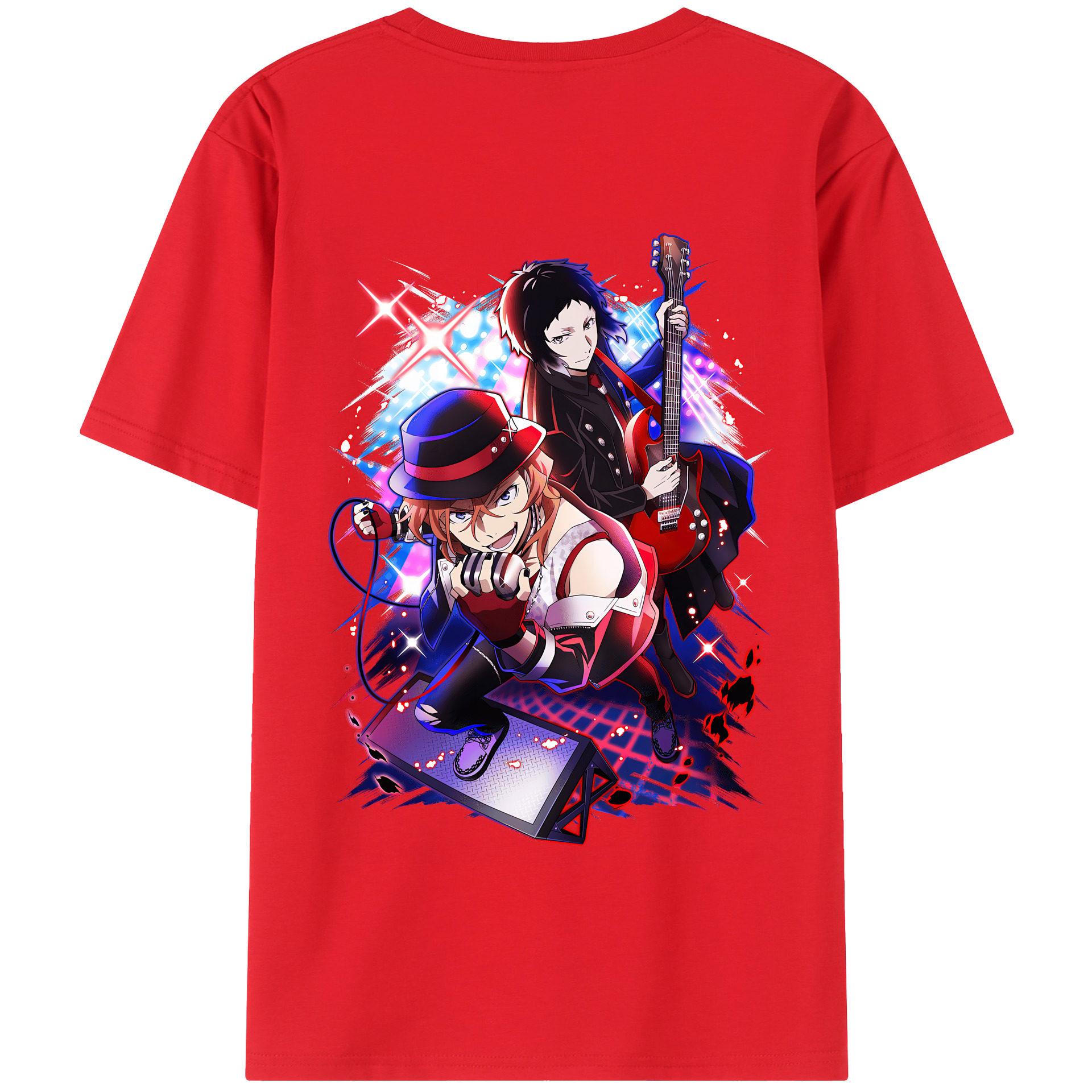（画像用） 文豪ストレイドッグス Bungo Stray Dogs 綿100％半袖Tシャツ（背面プリント）