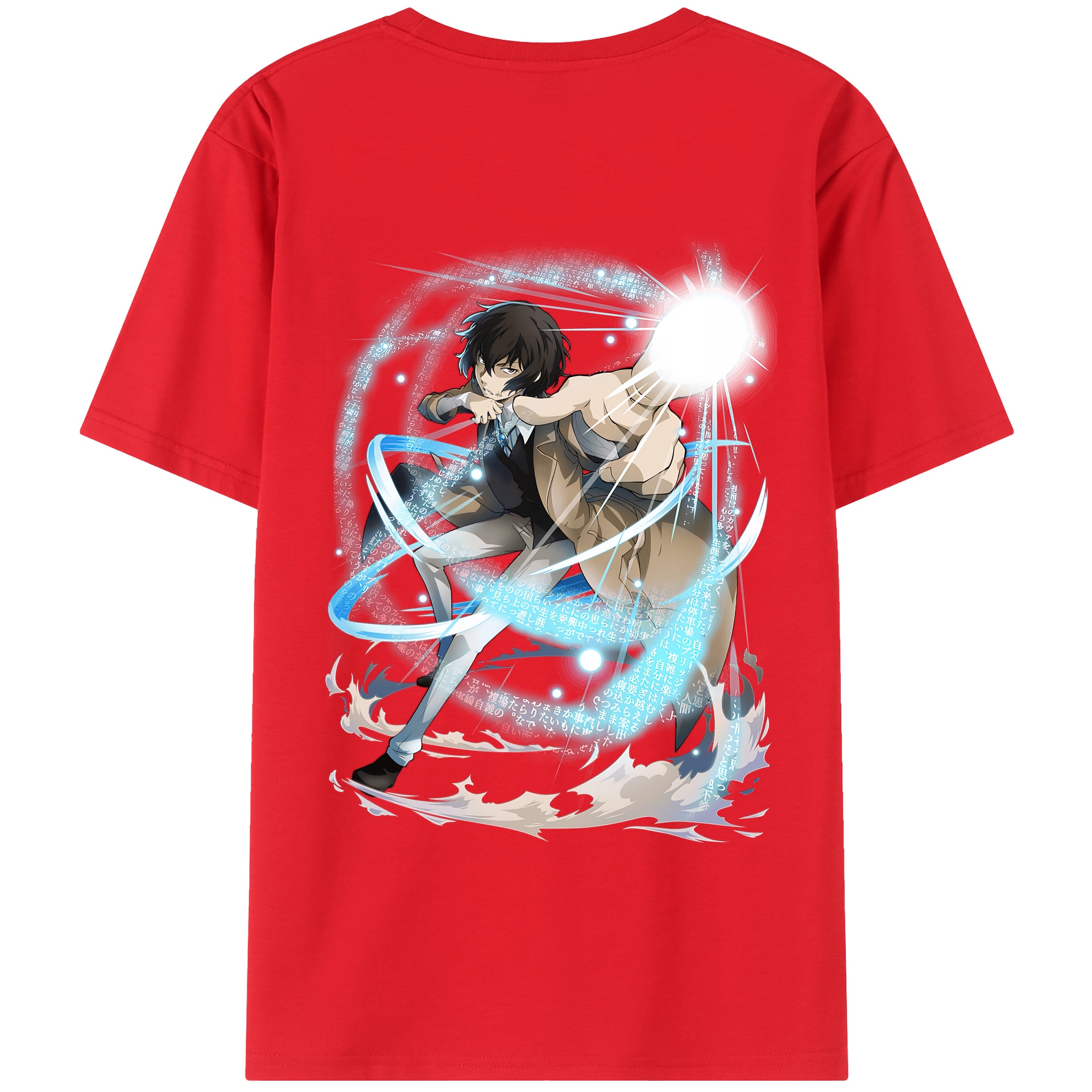 （画像用） 文豪ストレイドッグス Bungo Stray Dogs 綿100％半袖Tシャツ（背面プリント）