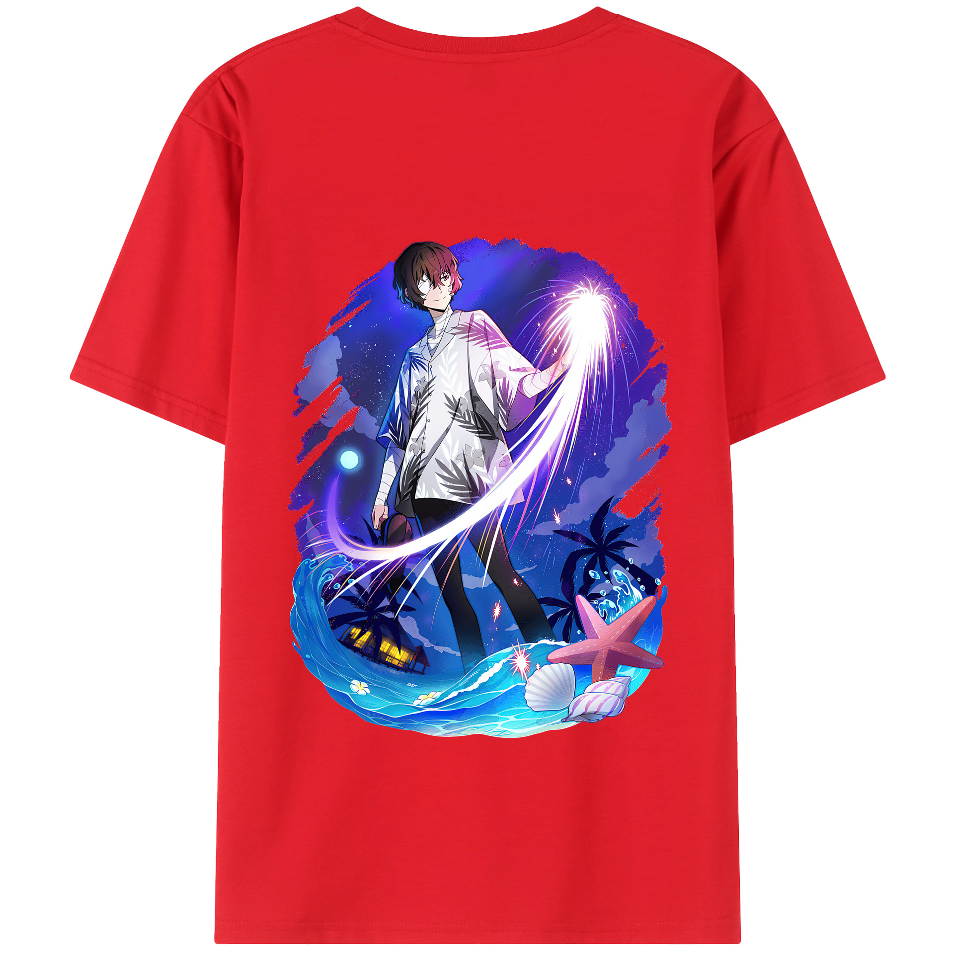 （画像用） 文豪ストレイドッグス Bungo Stray Dogs 綿100％半袖Tシャツ（背面プリント）