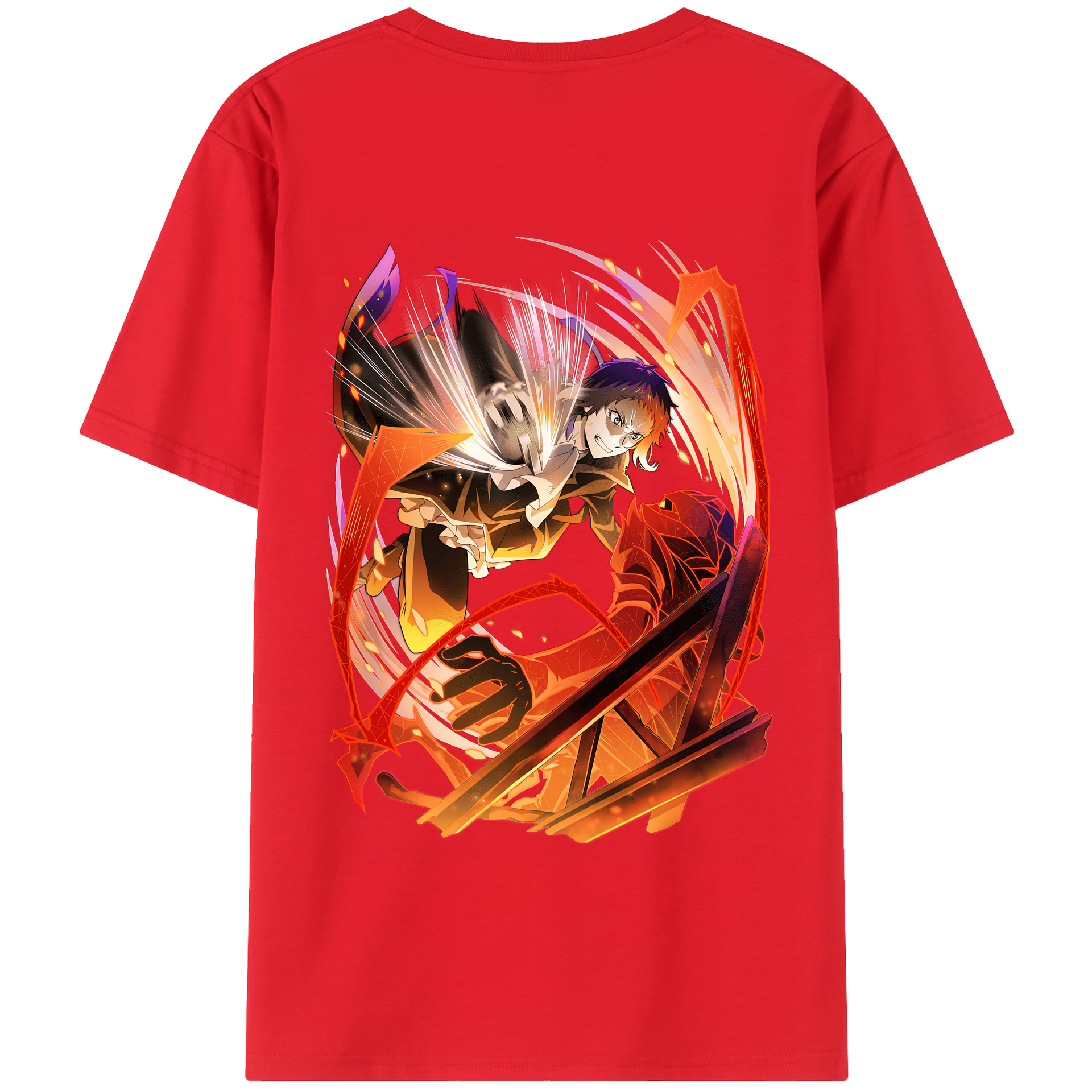 （画像用） 文豪ストレイドッグス Bungo Stray Dogs 綿100％半袖Tシャツ（背面プリント）
