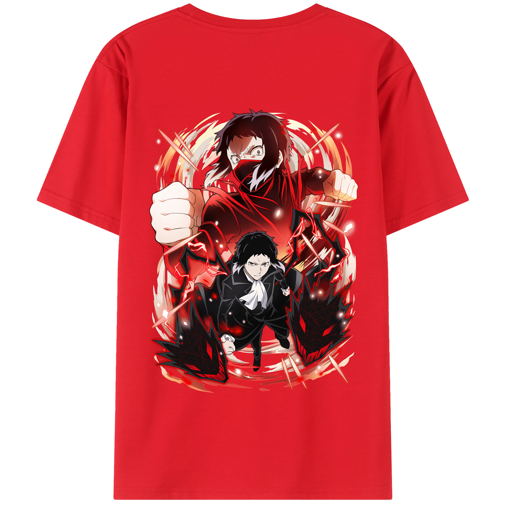 （画像用） 文豪ストレイドッグス Bungo Stray Dogs 綿100％半袖Tシャツ（背面プリント）