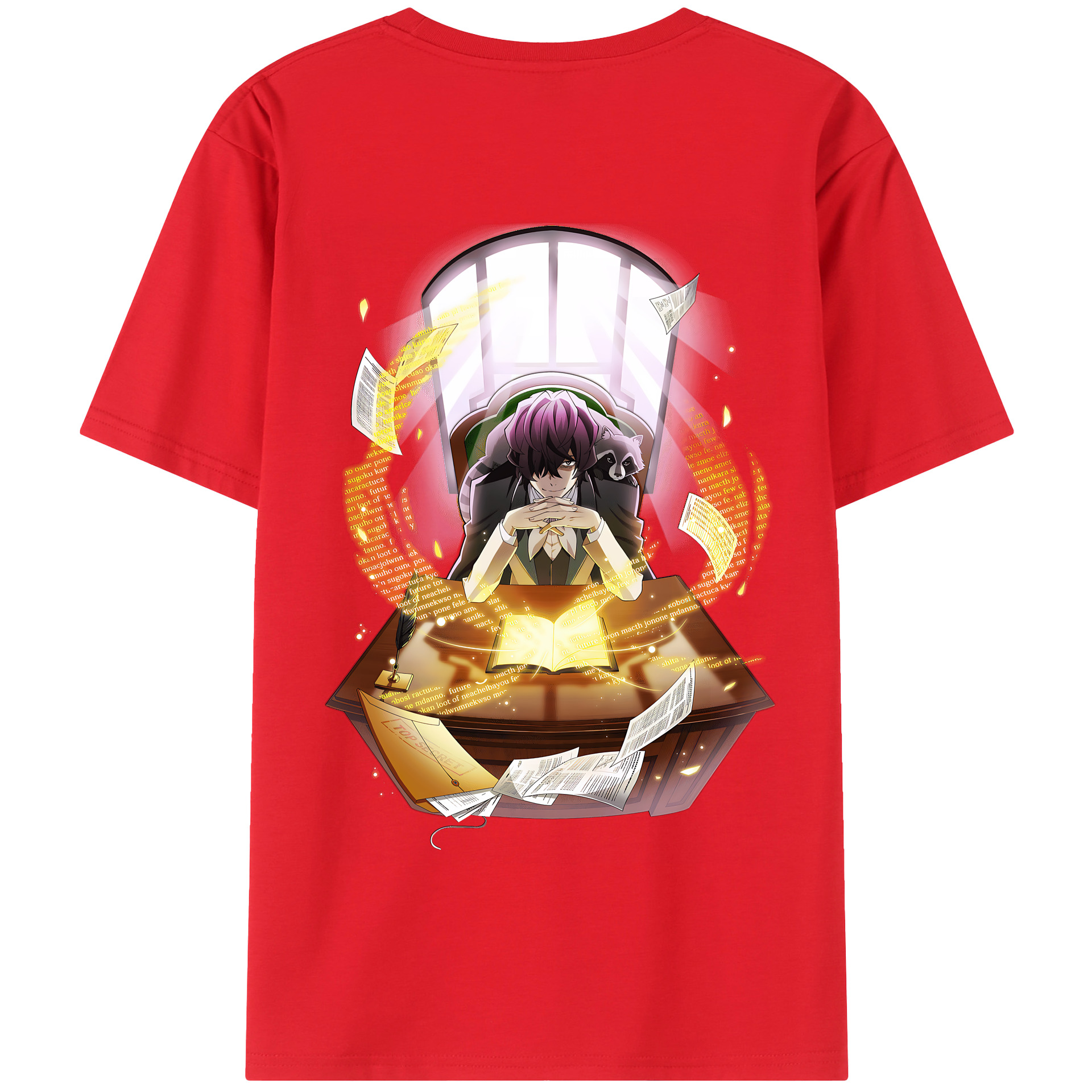 （画像用） 文豪ストレイドッグス Bungo Stray Dogs 綿100％半袖Tシャツ（背面プリント）