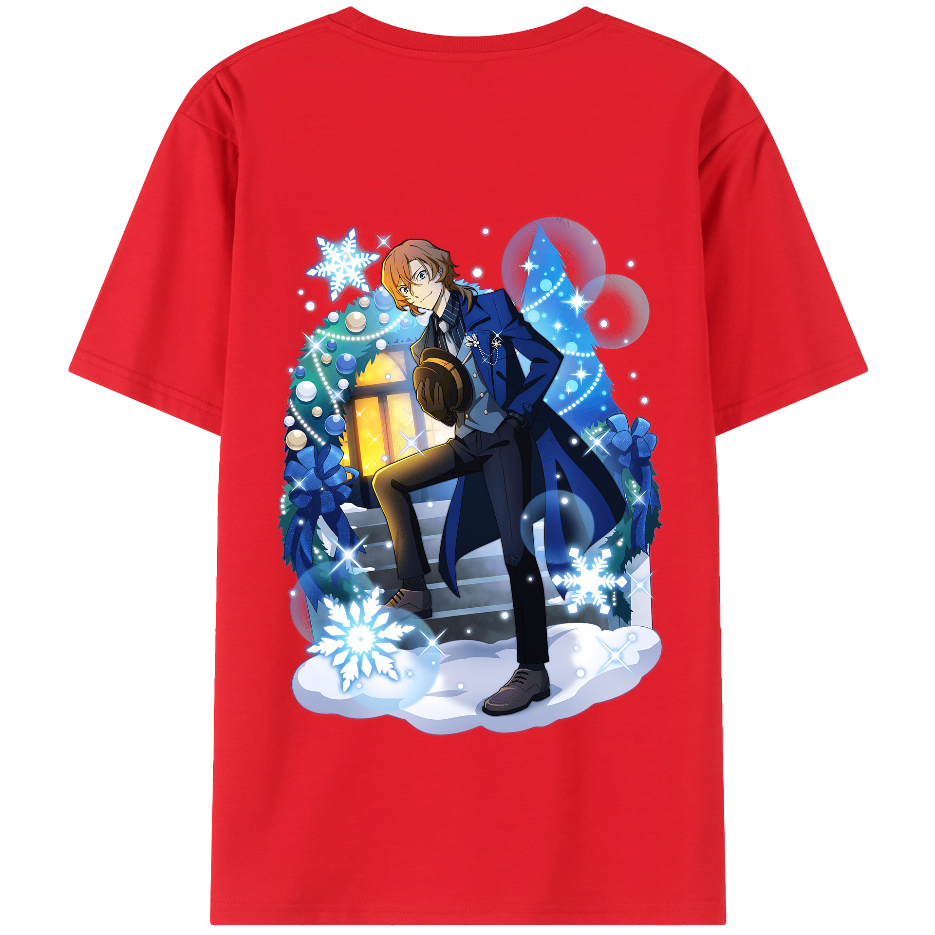 （画像用） 文豪ストレイドッグス Bungo Stray Dogs 綿100％半袖Tシャツ（背面プリント）