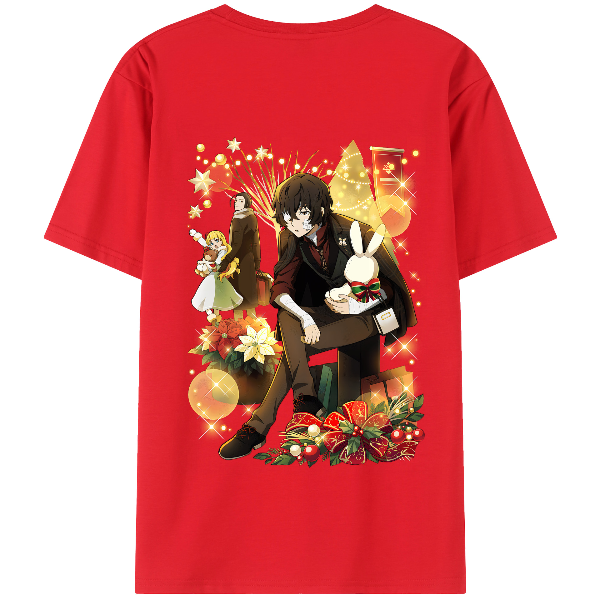 （画像用） 文豪ストレイドッグス Bungo Stray Dogs 綿100％半袖Tシャツ（背面プリント）