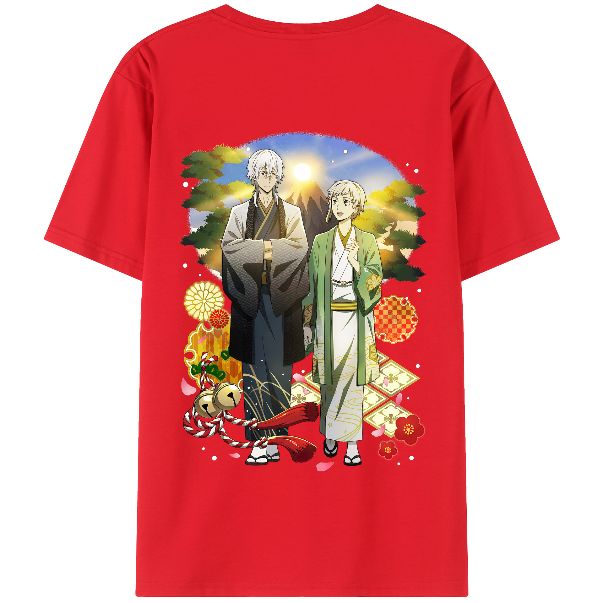 （画像用） 文豪ストレイドッグス Bungo Stray Dogs 綿100％半袖Tシャツ（背面プリント）
