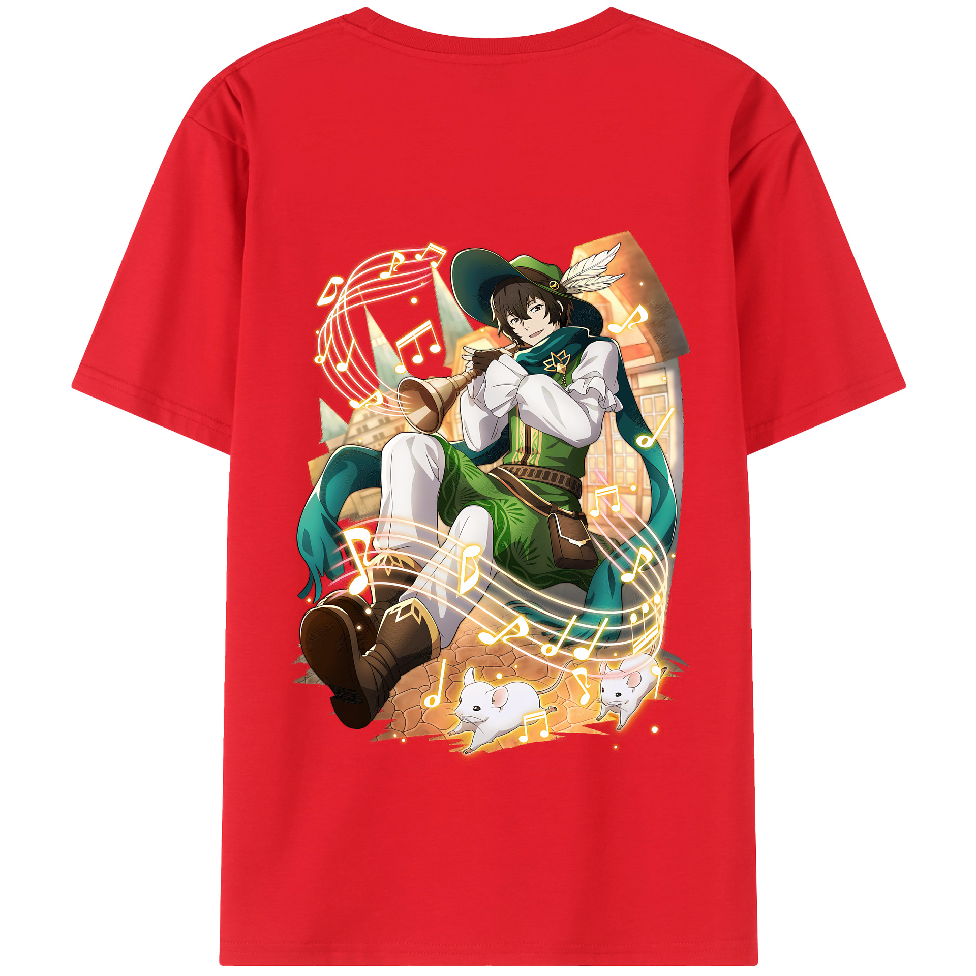 （画像用） 文豪ストレイドッグス Bungo Stray Dogs 綿100％半袖Tシャツ（背面プリント）