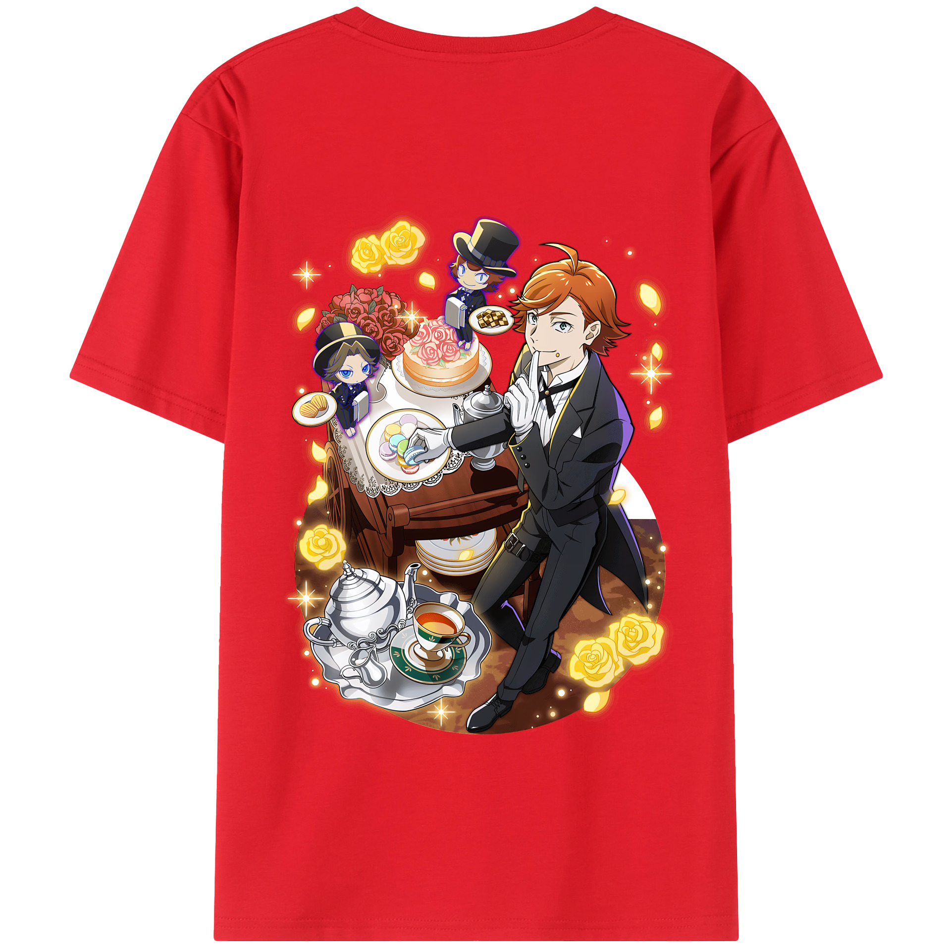（画像用） 文豪ストレイドッグス Bungo Stray Dogs 綿100％半袖Tシャツ（背面プリント）