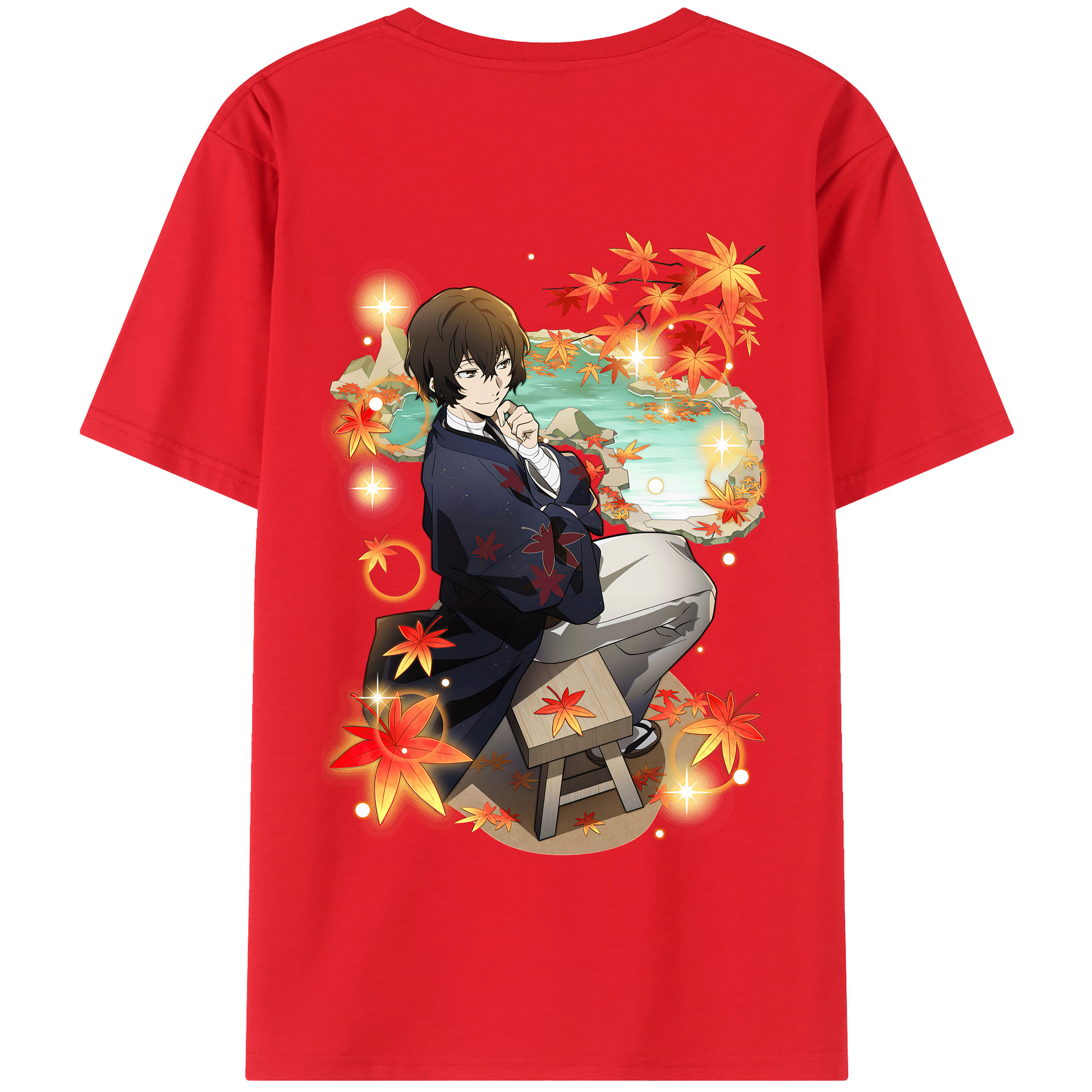 （画像用） 文豪ストレイドッグス Bungo Stray Dogs 綿100％半袖Tシャツ（背面プリント）
