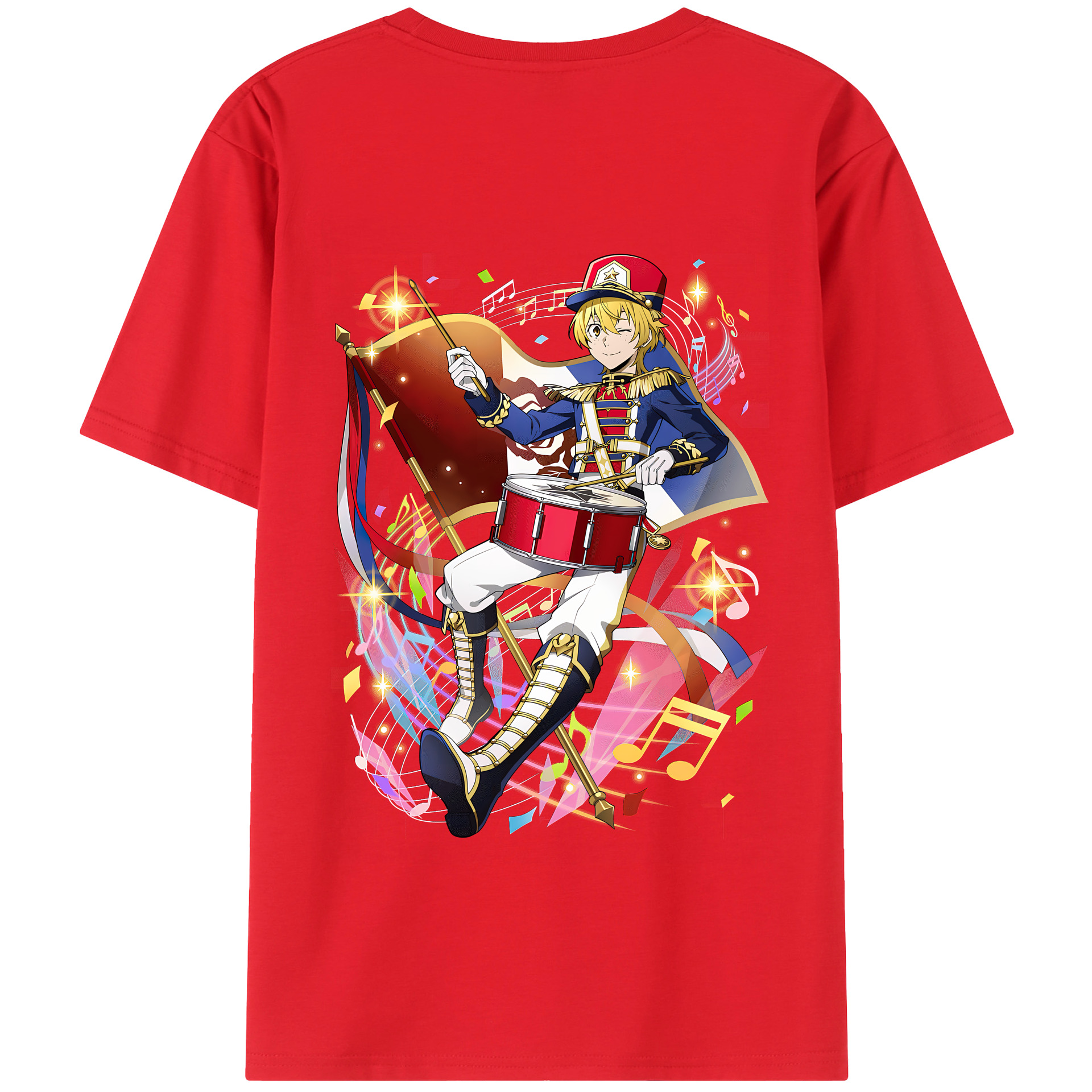 （画像用） 文豪ストレイドッグス Bungo Stray Dogs 綿100％半袖Tシャツ（背面プリント）