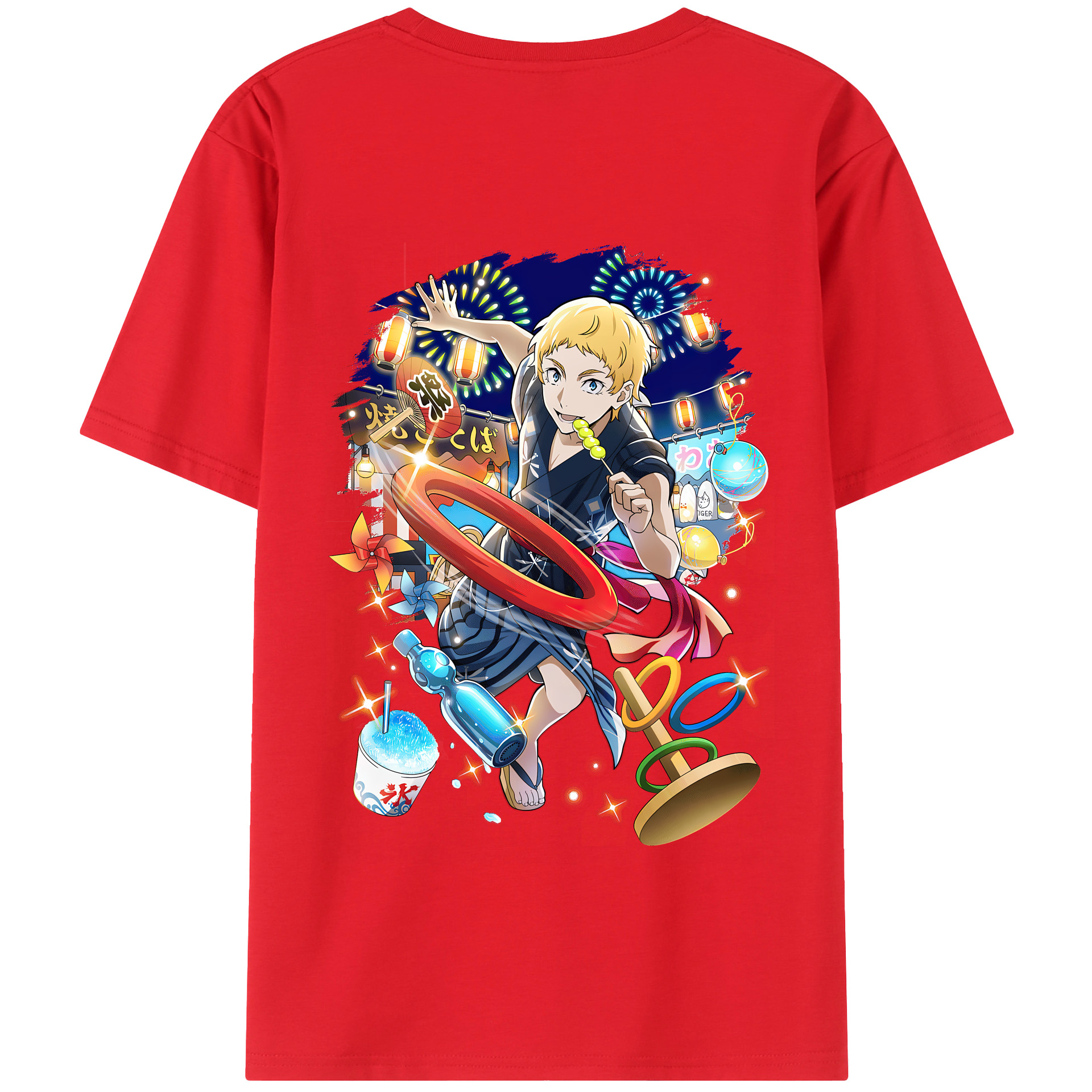 （画像用） 文豪ストレイドッグス Bungo Stray Dogs 綿100％半袖Tシャツ（背面プリント）
